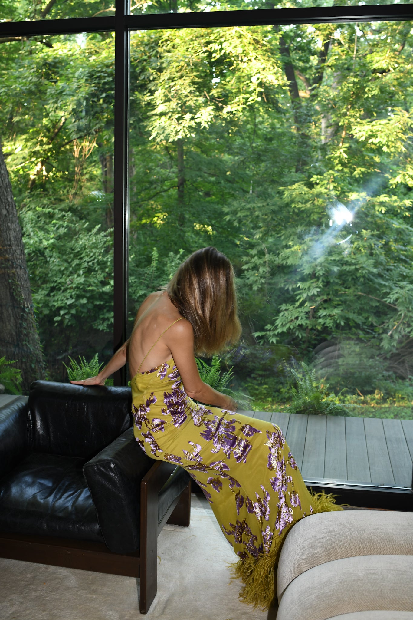 The Polignac Dress in Lavender + Gold Kiwi by Taller Marmo
