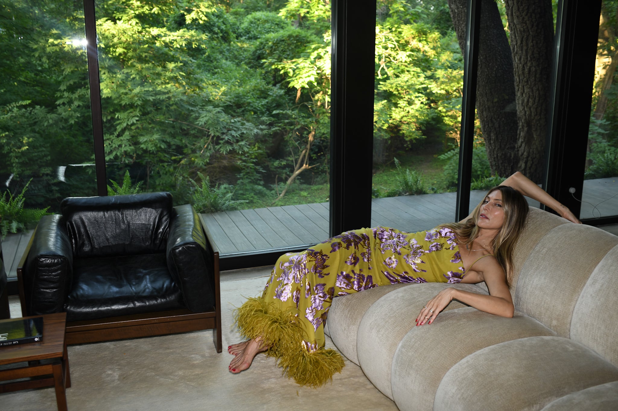The Polignac Dress in Lavender + Gold Kiwi by Taller Marmo