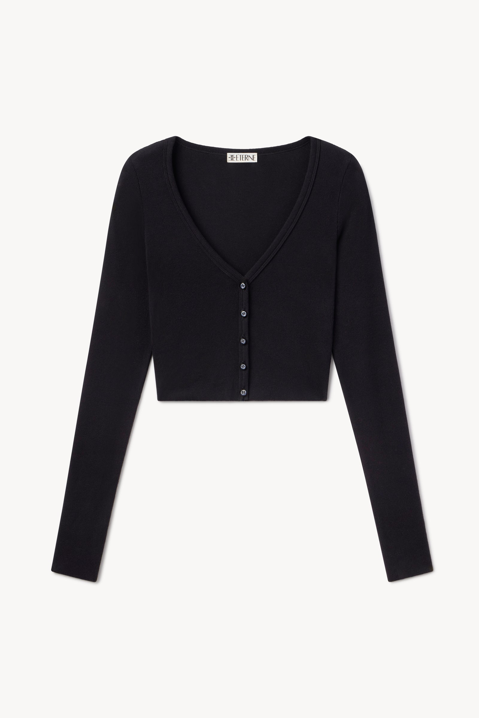 Éterne Cropped Cardigan in Black