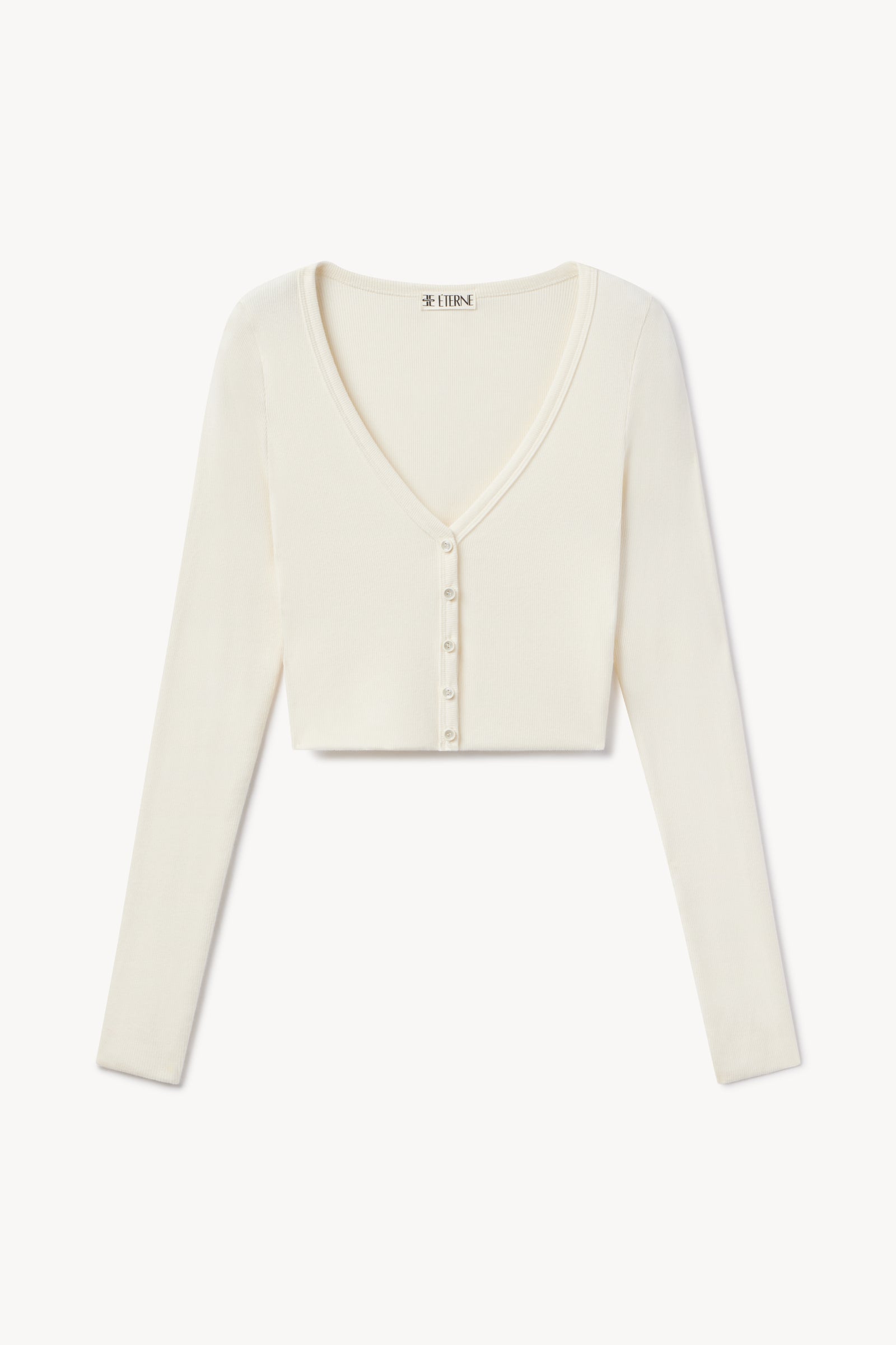 Éterne Cropped Cardigan in Cream