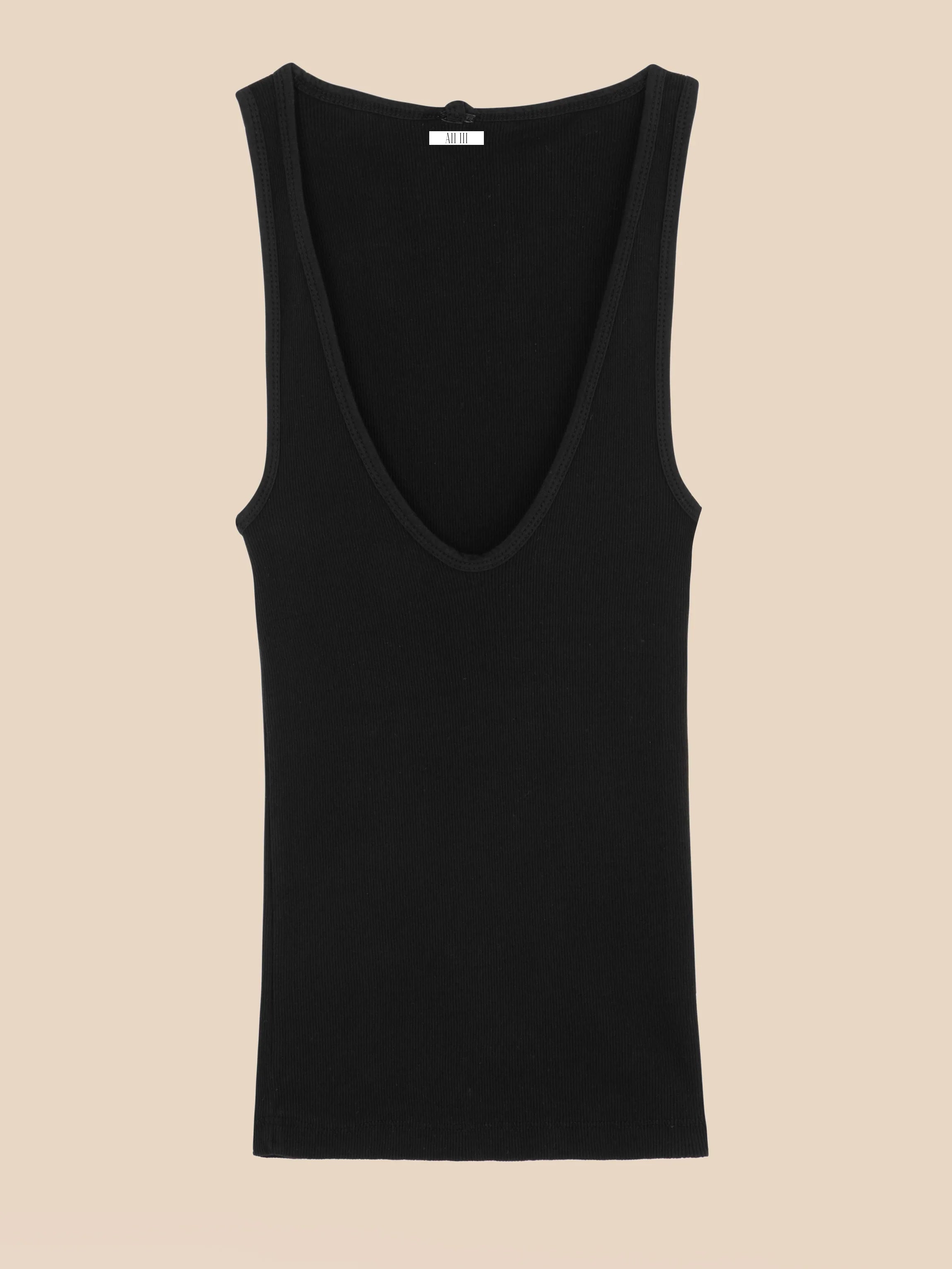 Claire Deep V-Tank in Black by All Three