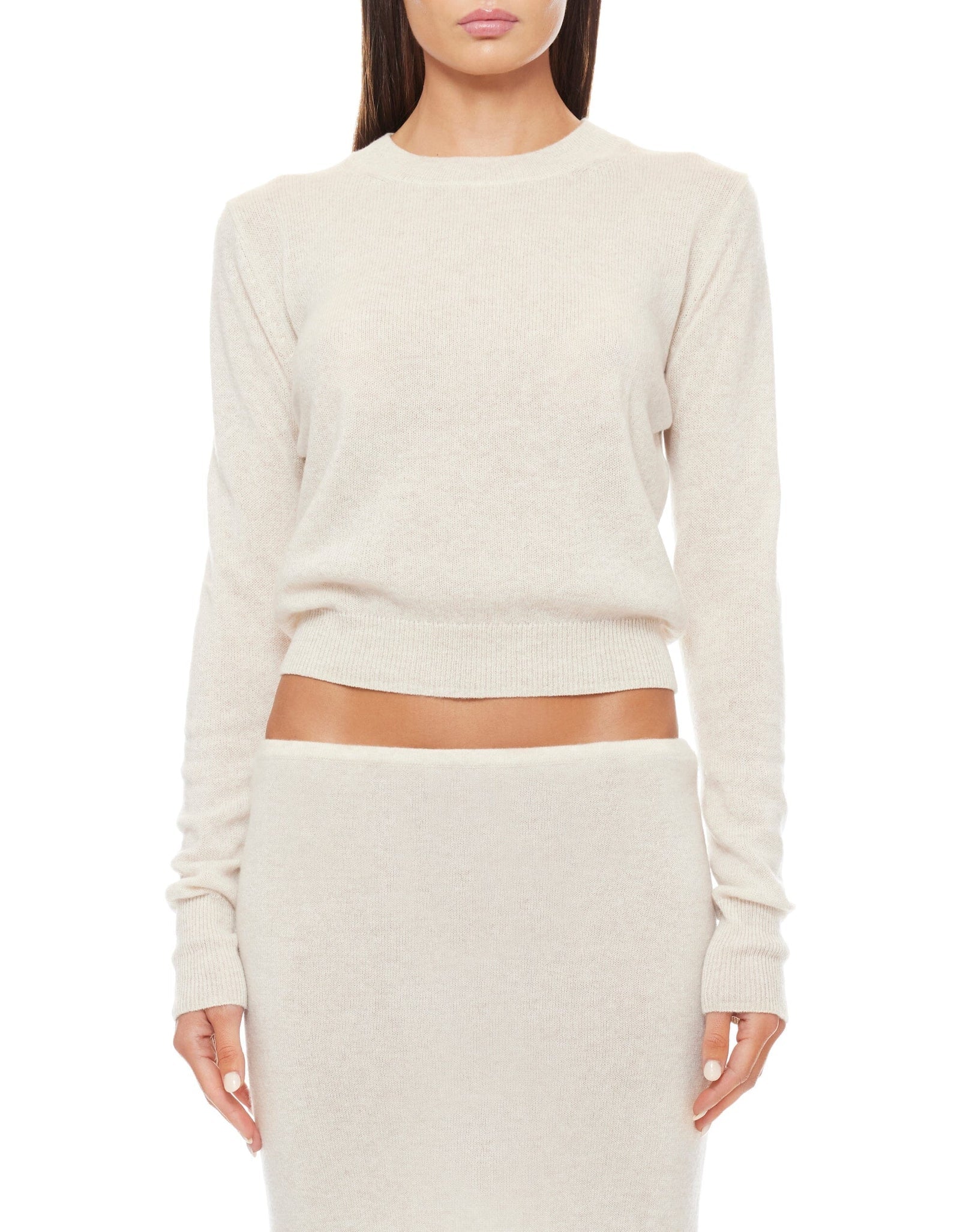 Éterne Francis Cashmere Sweater in Oatmeal