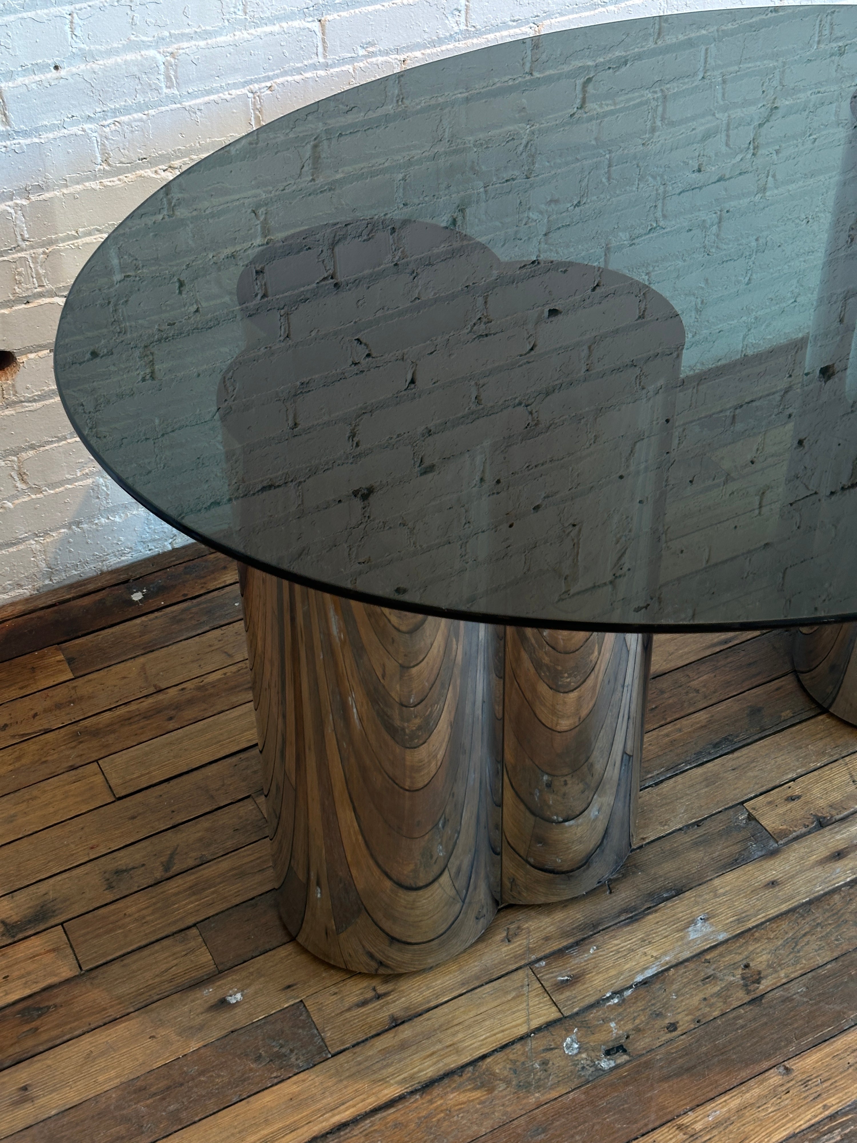 Curtis Jere Chrome & Smoked Glass Dining Table