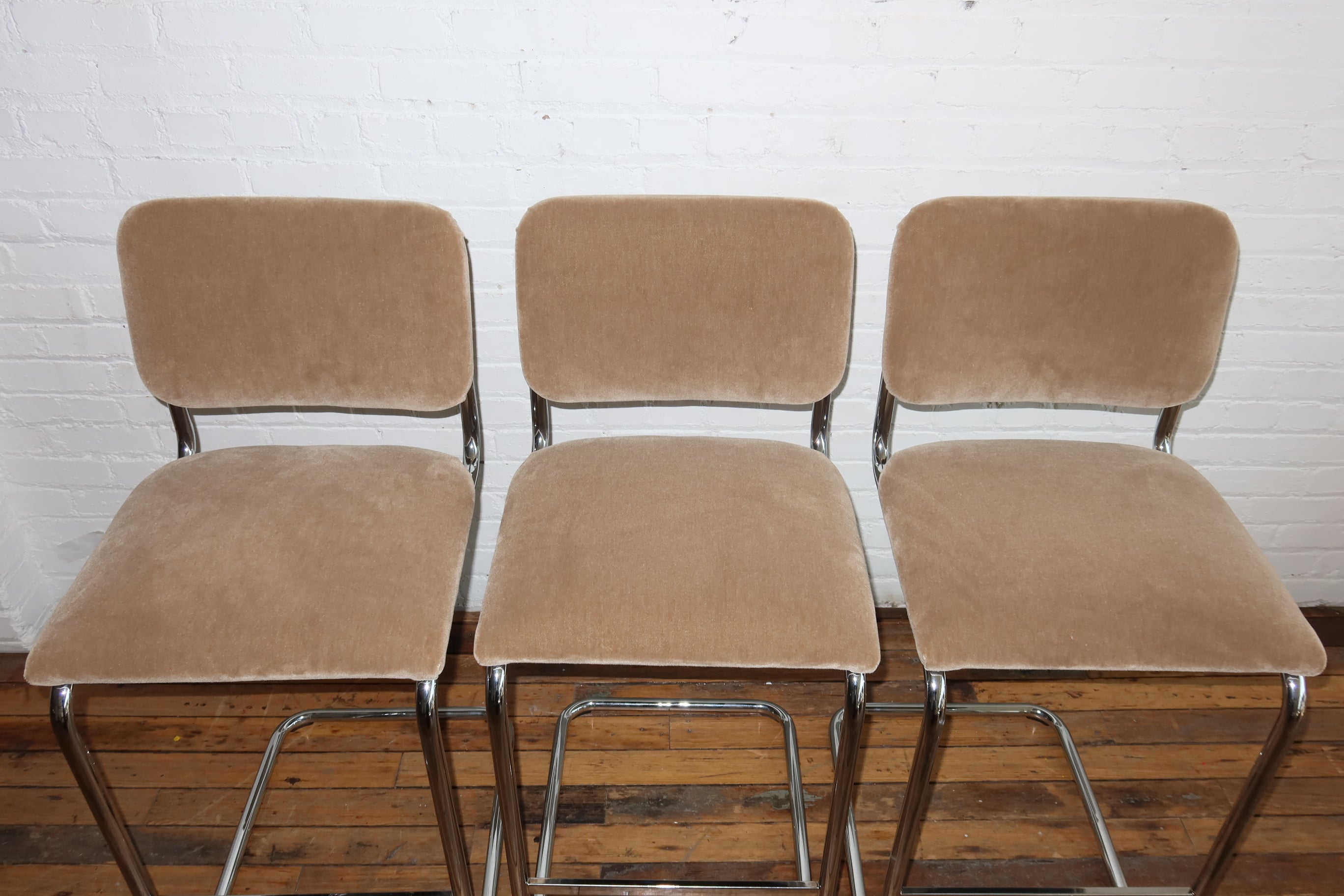 The Marcell-Breuer for Knoll Chrome Barstools