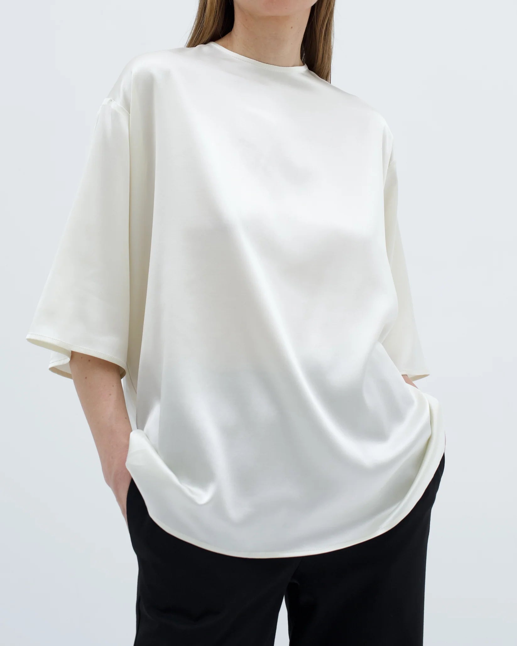 The Silk Oversized T-Shirt by Diana Milkanova