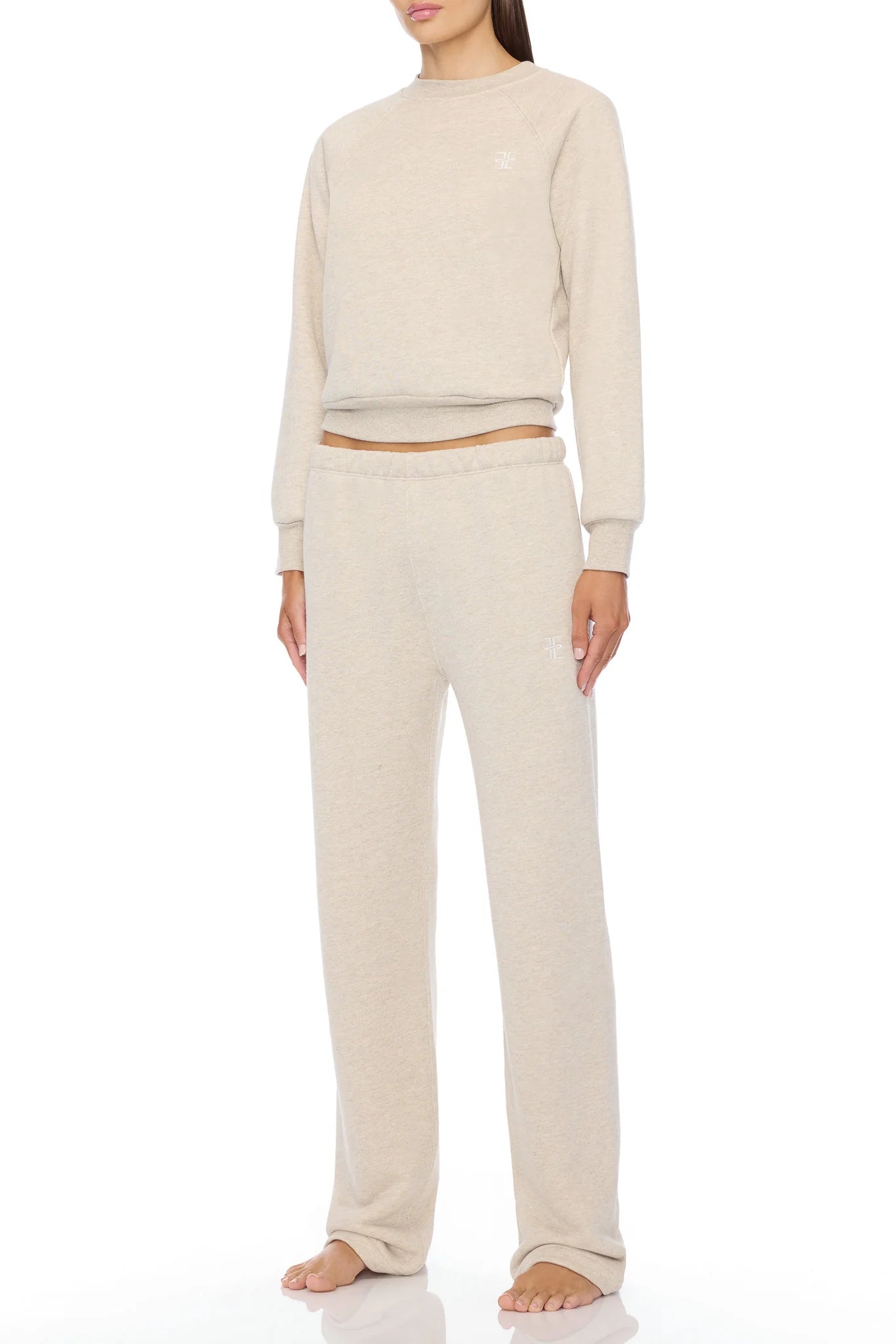 Éterne Straight Leg Sweatpant in Oatmeal