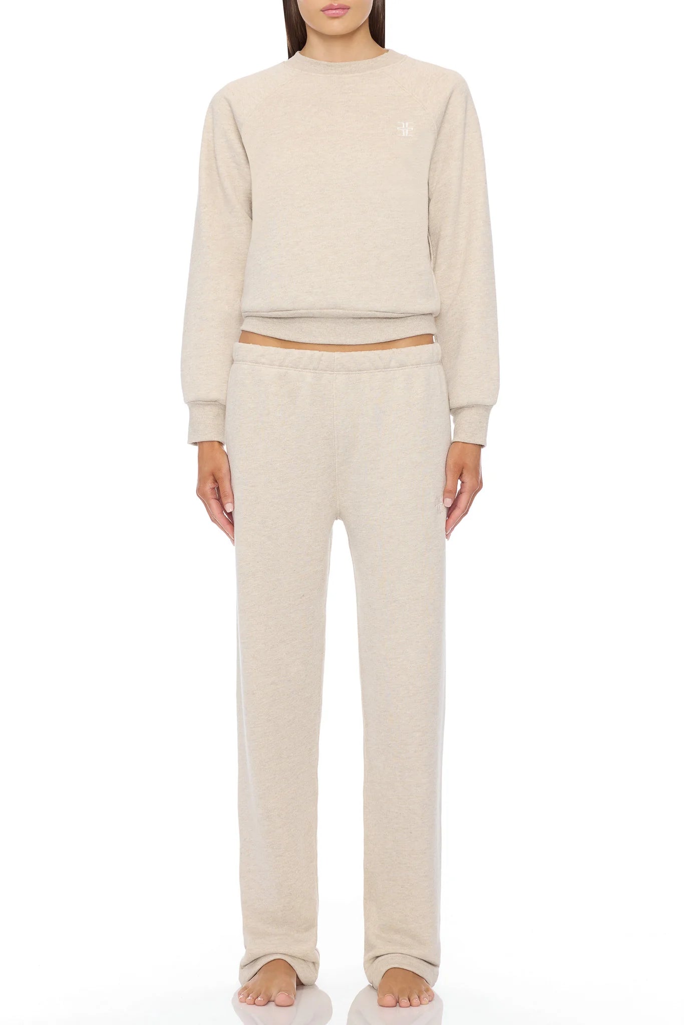 Éterne Straight Leg Sweatpant in Oatmeal