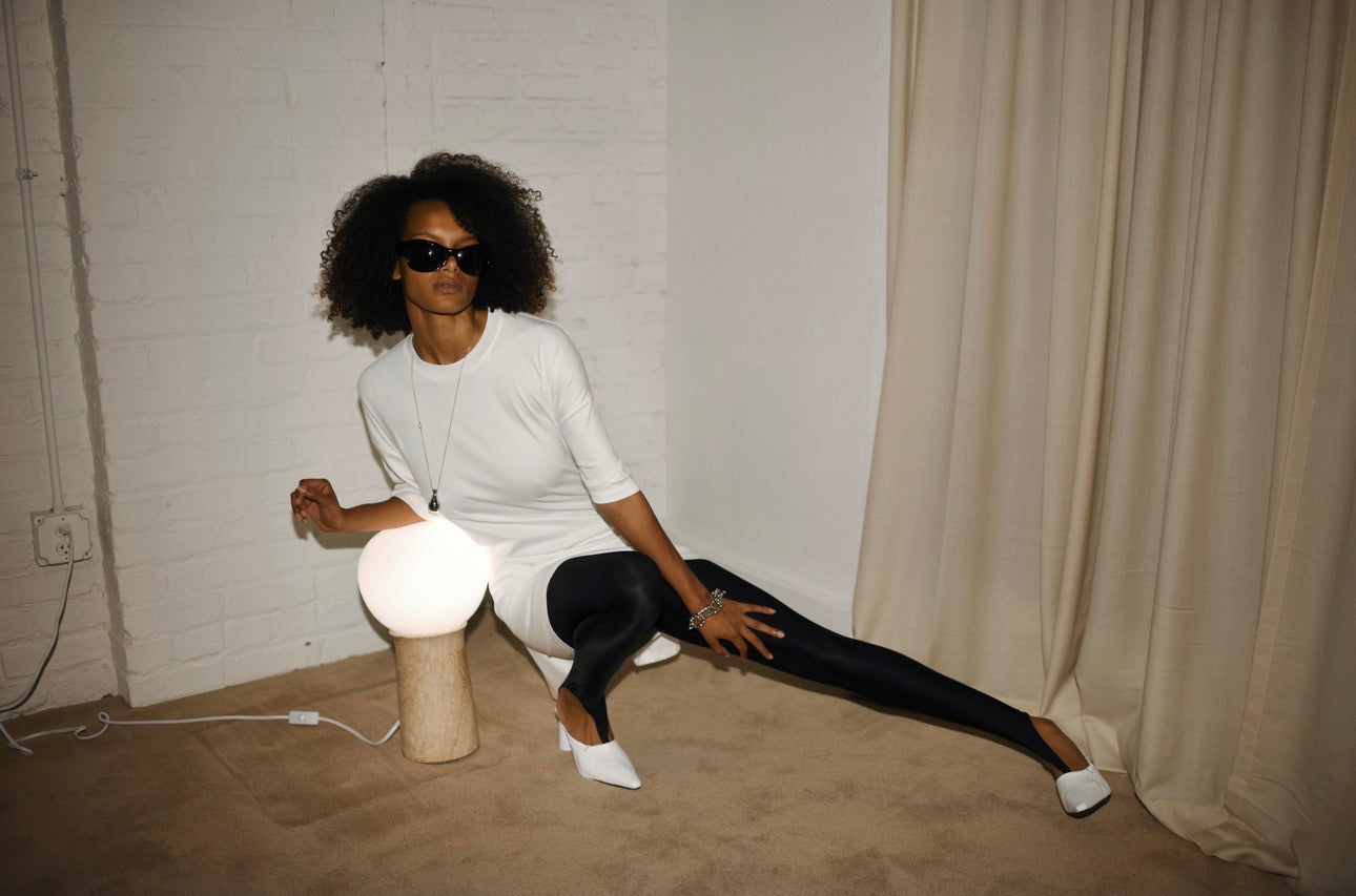 The Punta Mule in White by Dubié