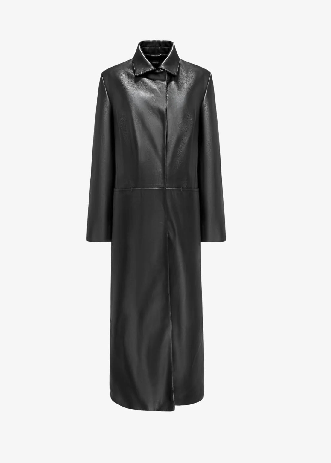 The Minimalist Leather Coat by Diana Milkanova