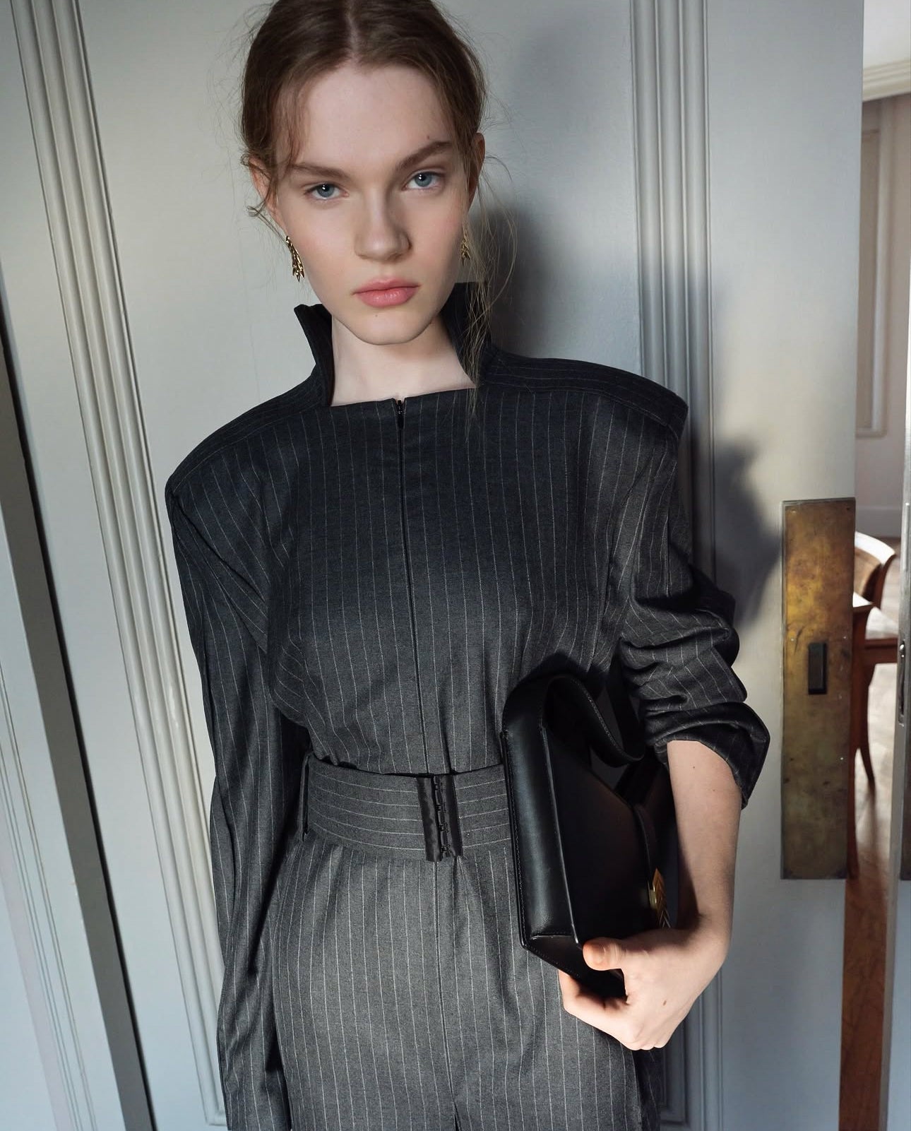 The Pinstriped Jumpsuit by Bevza