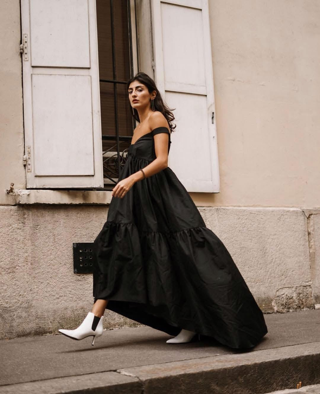 The Svitlana Dress in Ivory by Bevza