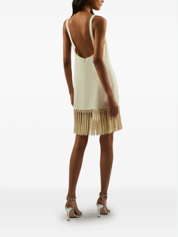 The Palermo Square-Neck Dress in Ivory by Taller Marmo