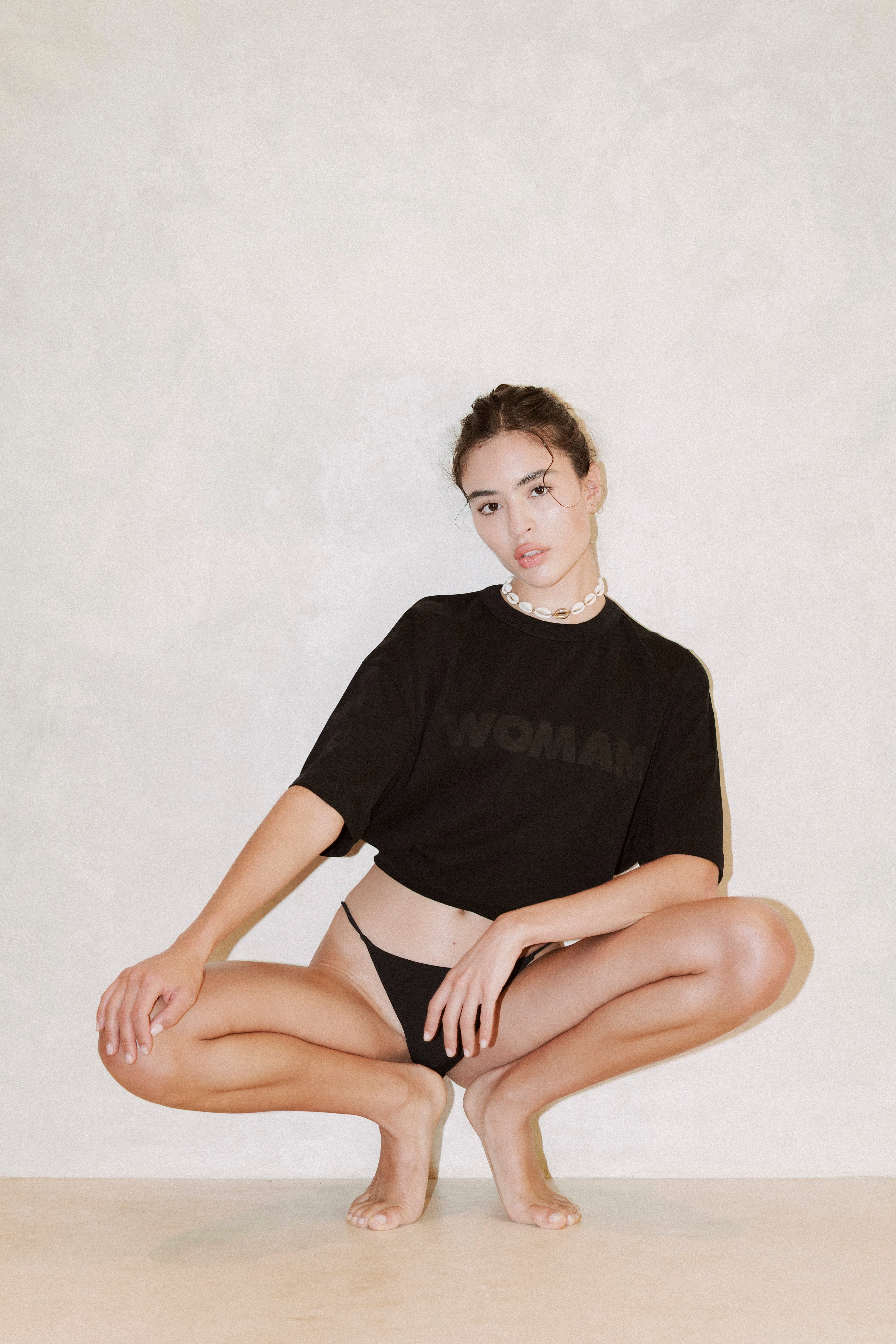 The Woman Tee in Black