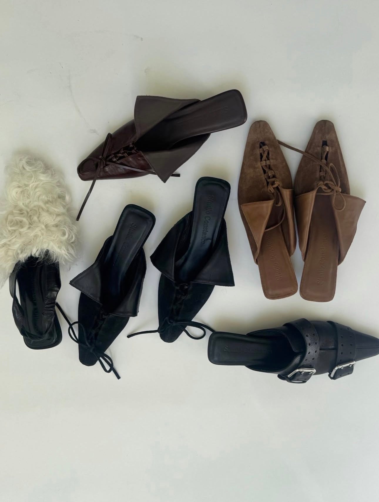 The Laced Mule in Black by Studio Constance