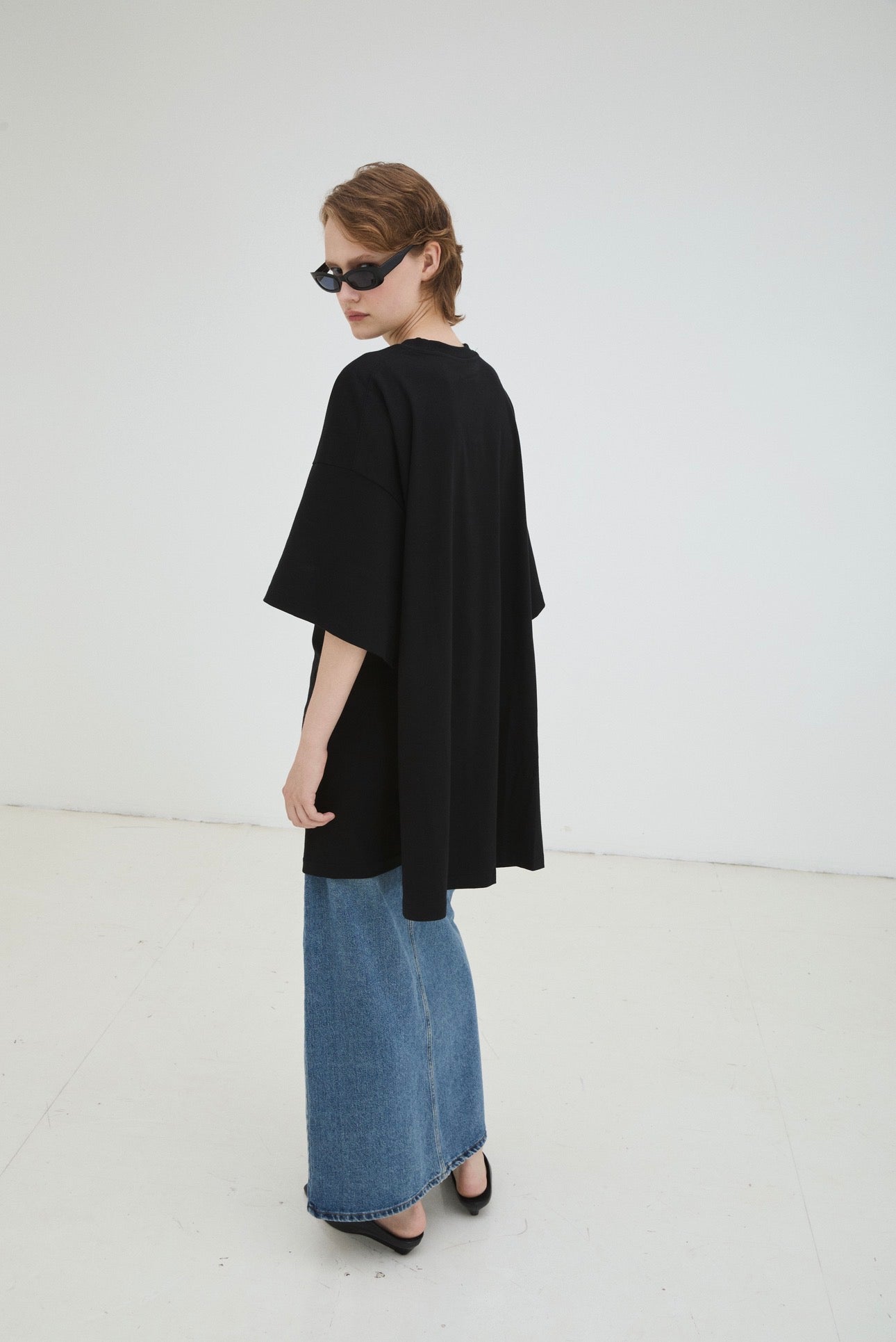 The Tee Dress in Black by La Piscine