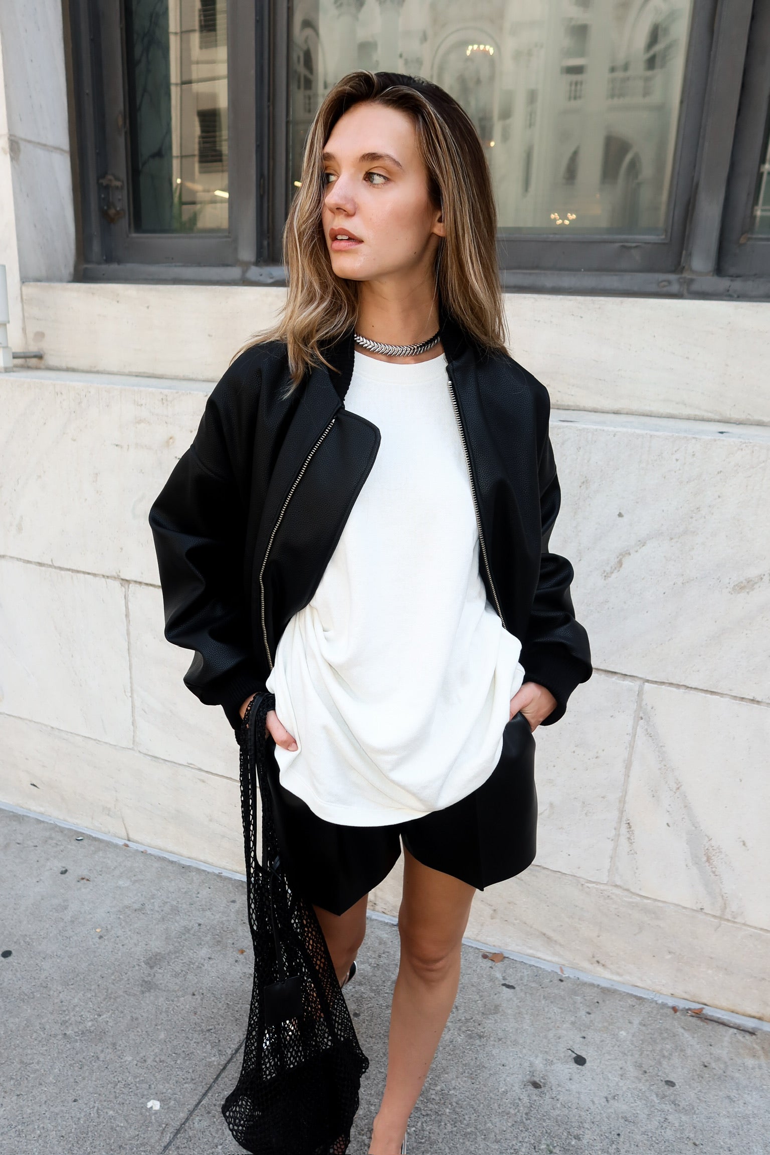 The Black Leather Short by Studio Cut