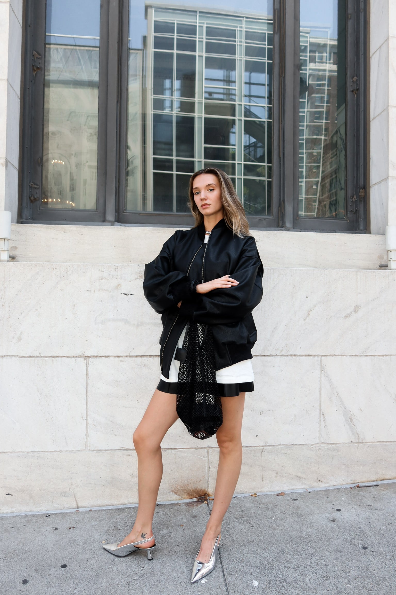 The Black Leather Short by Studio Cut