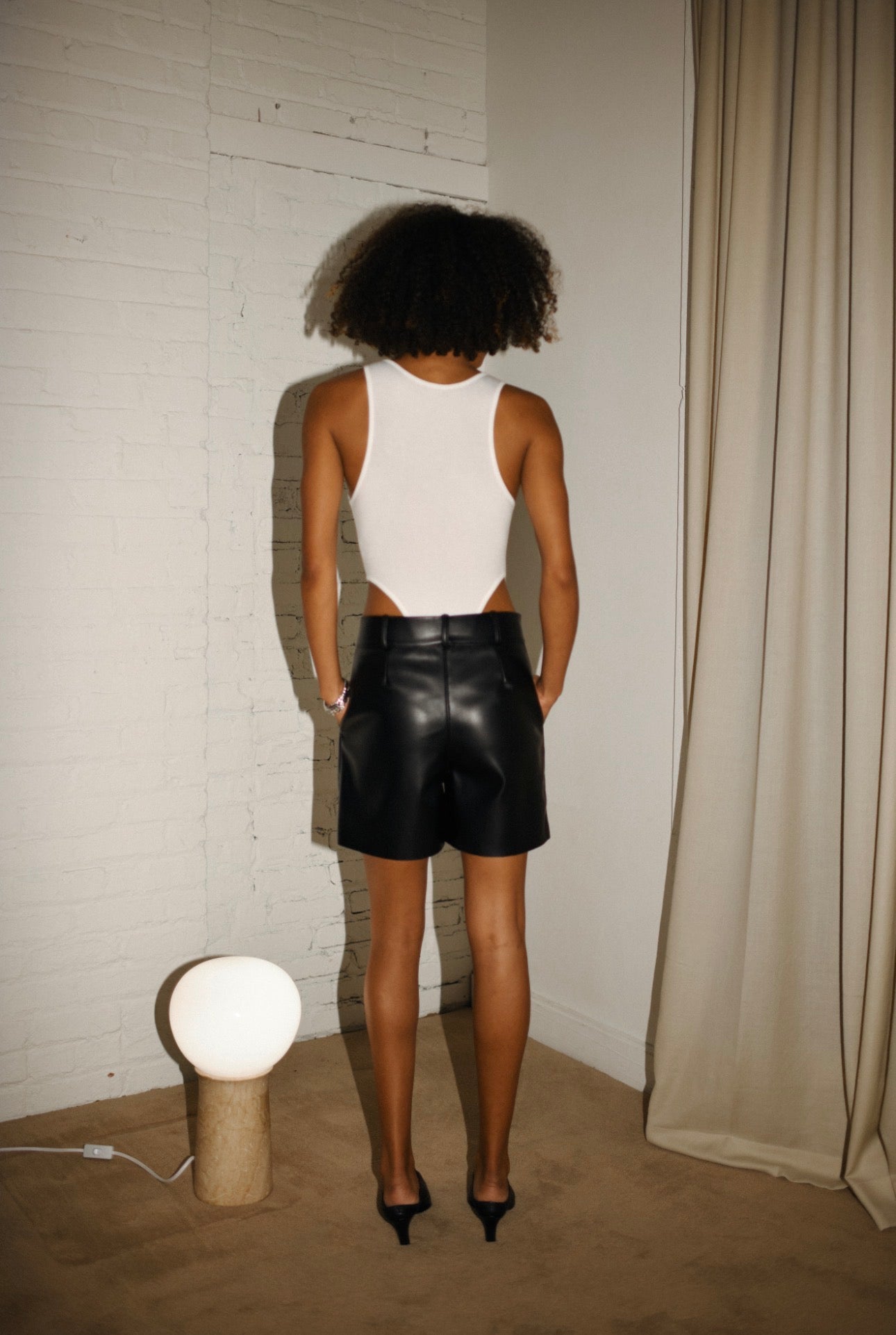 The Black Leather Short by Studio Cut