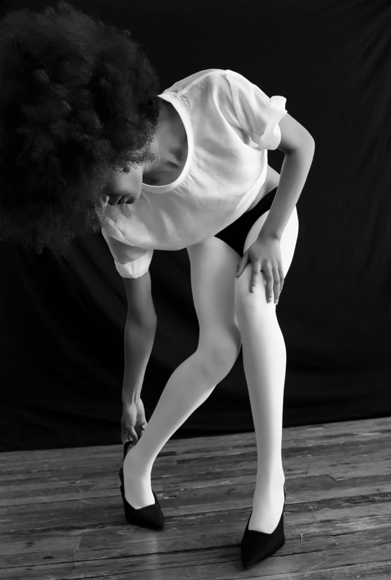 The Olivia Premium Tights in Ivory by Swedish Stockings