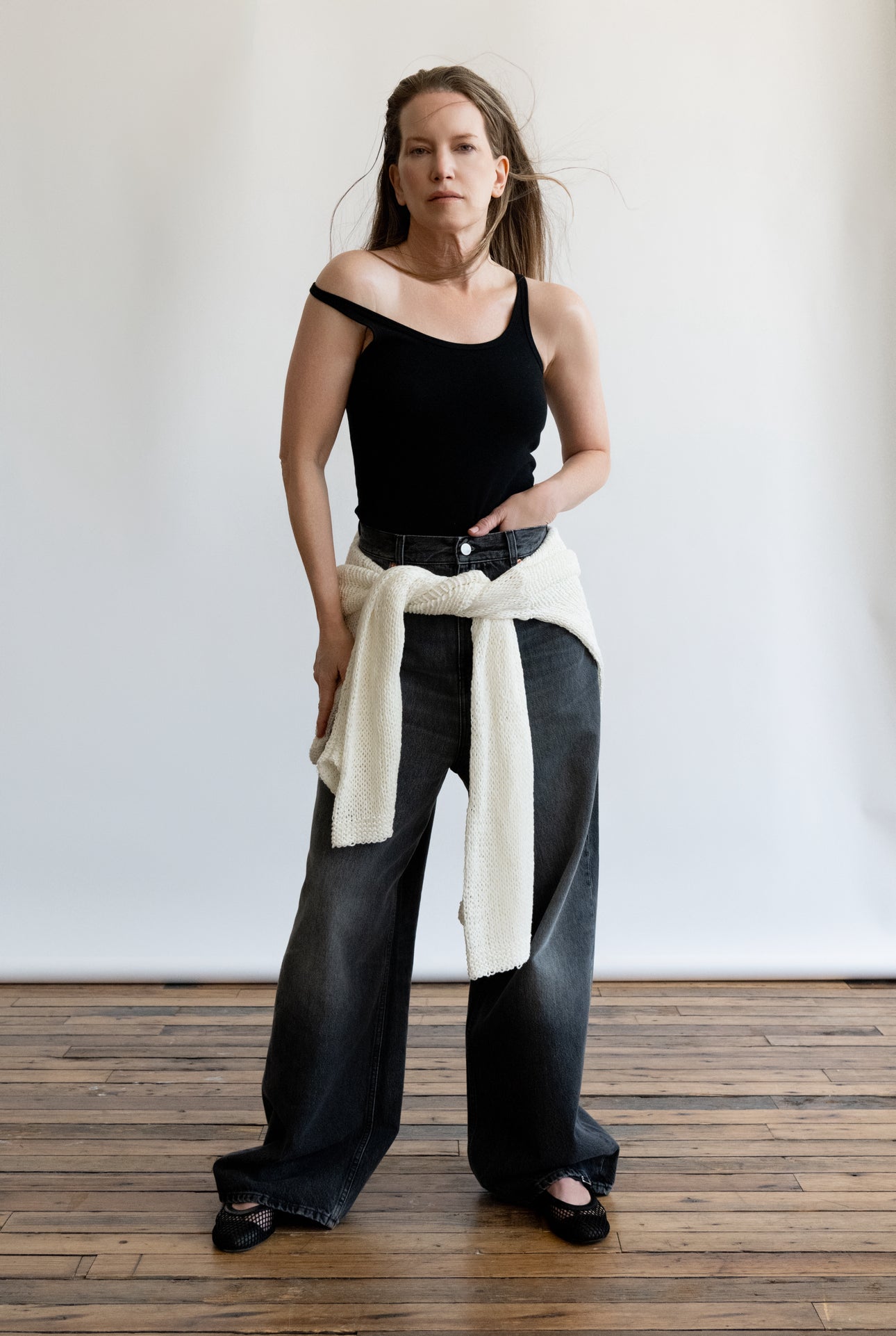 The Strappy Tank Top in Black by TEURN