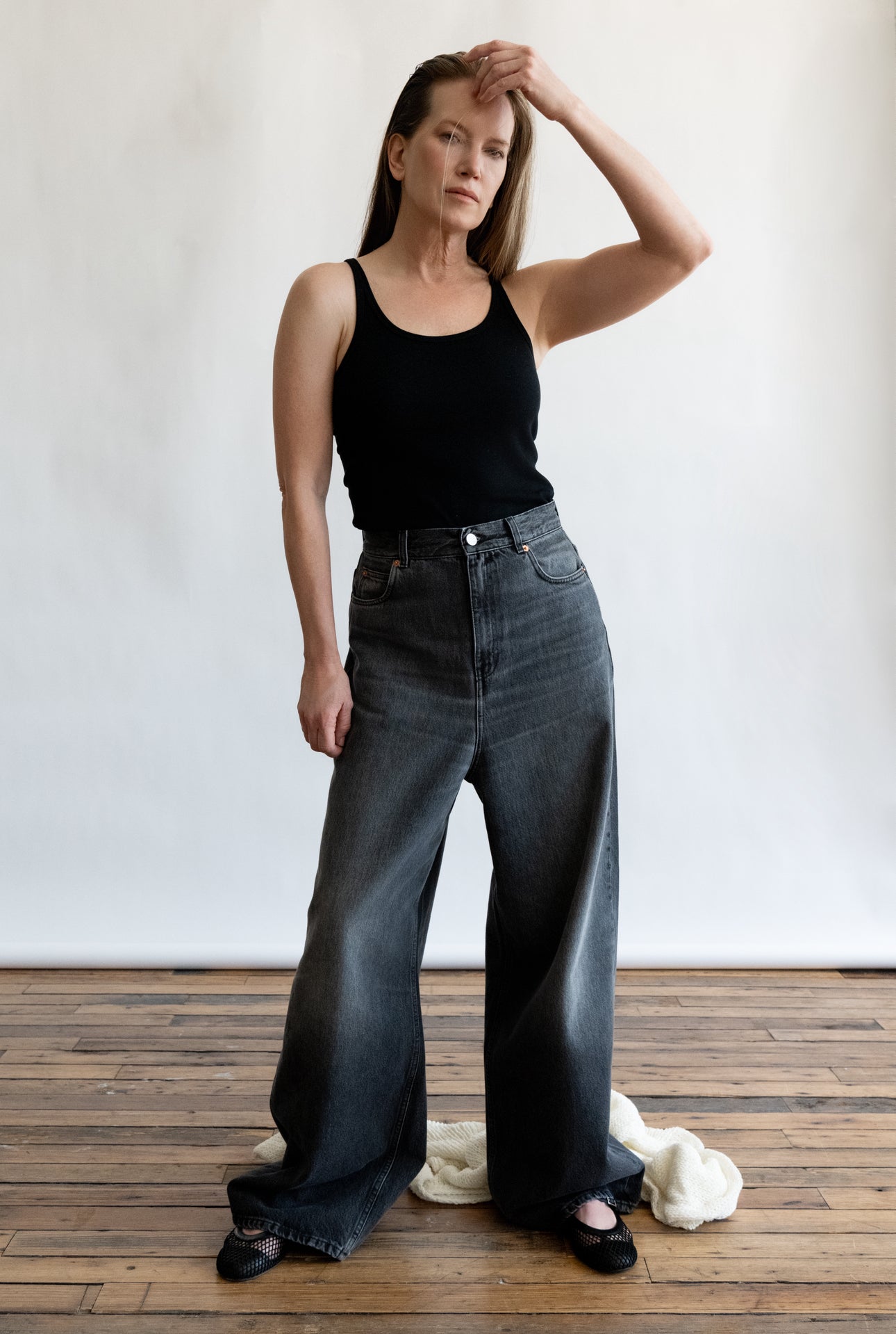 The Strappy Tank Top in Black by TEURN