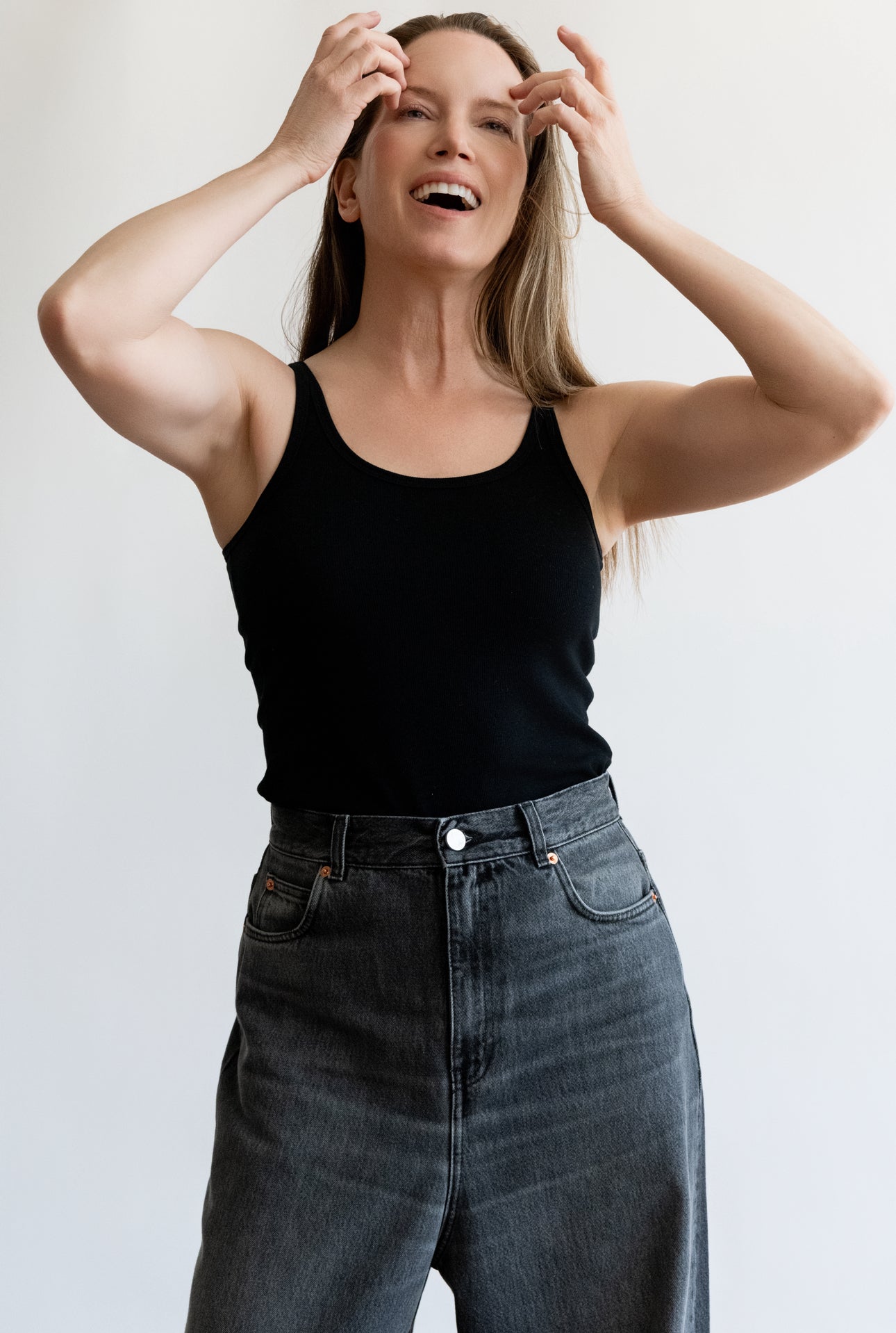 The Strappy Tank Top in Black by TEURN
