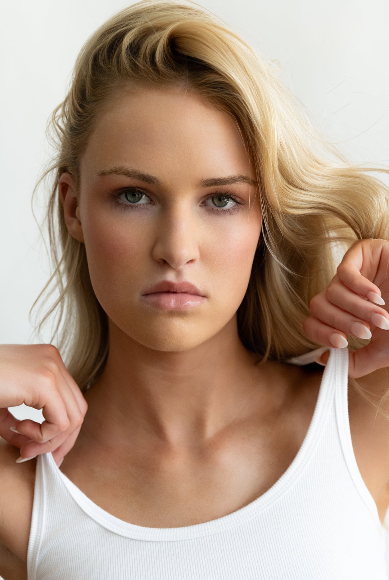 The Strappy Tank Top in White by TEURN