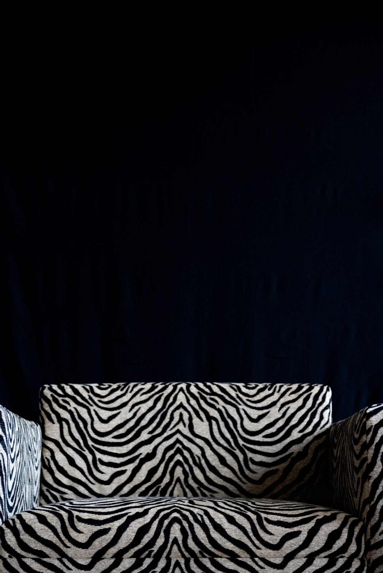 Set of 2 Zebra Upholstered Vintage Chrome Chairs