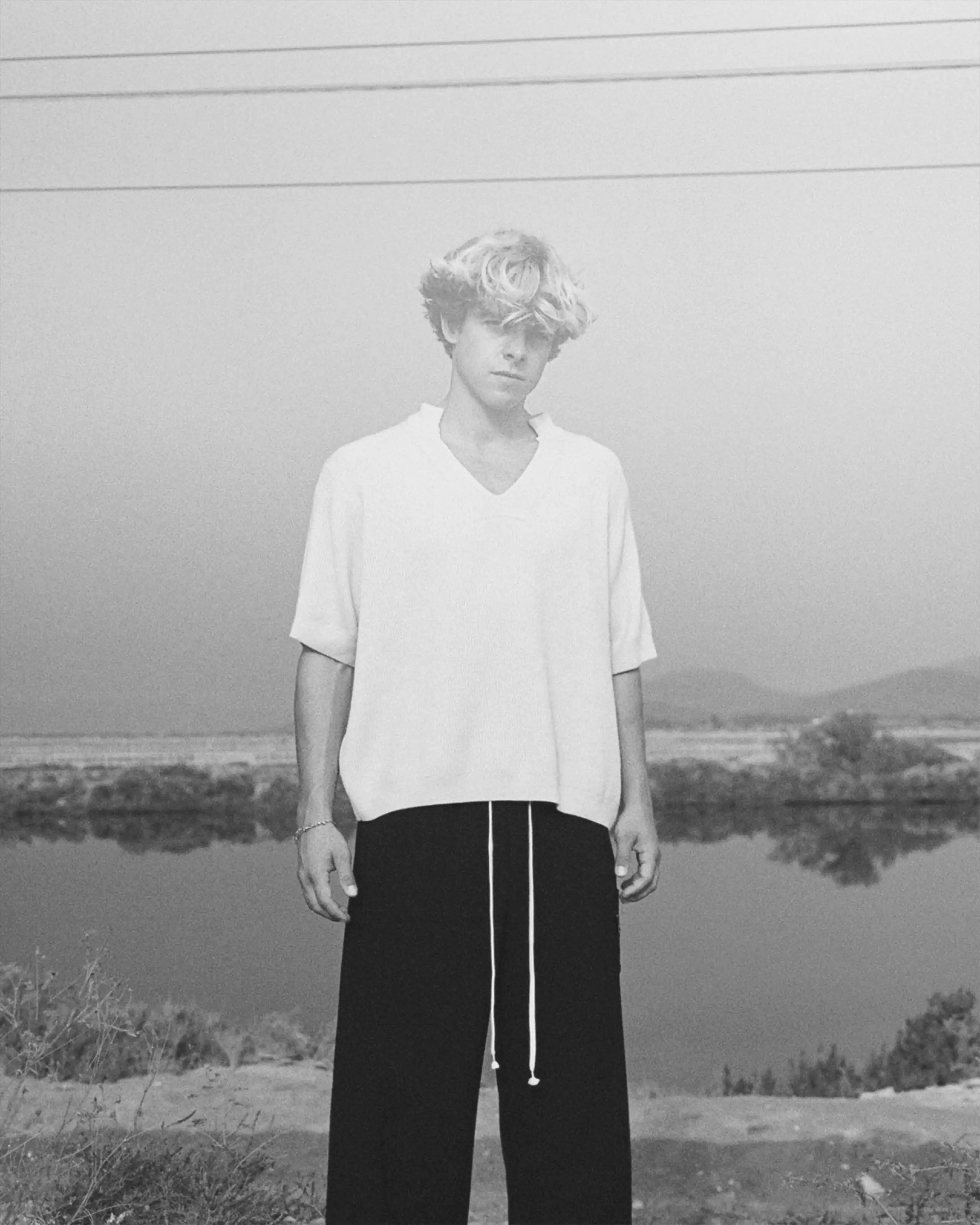 The Slit Polo in Ash by FREE ACTS
