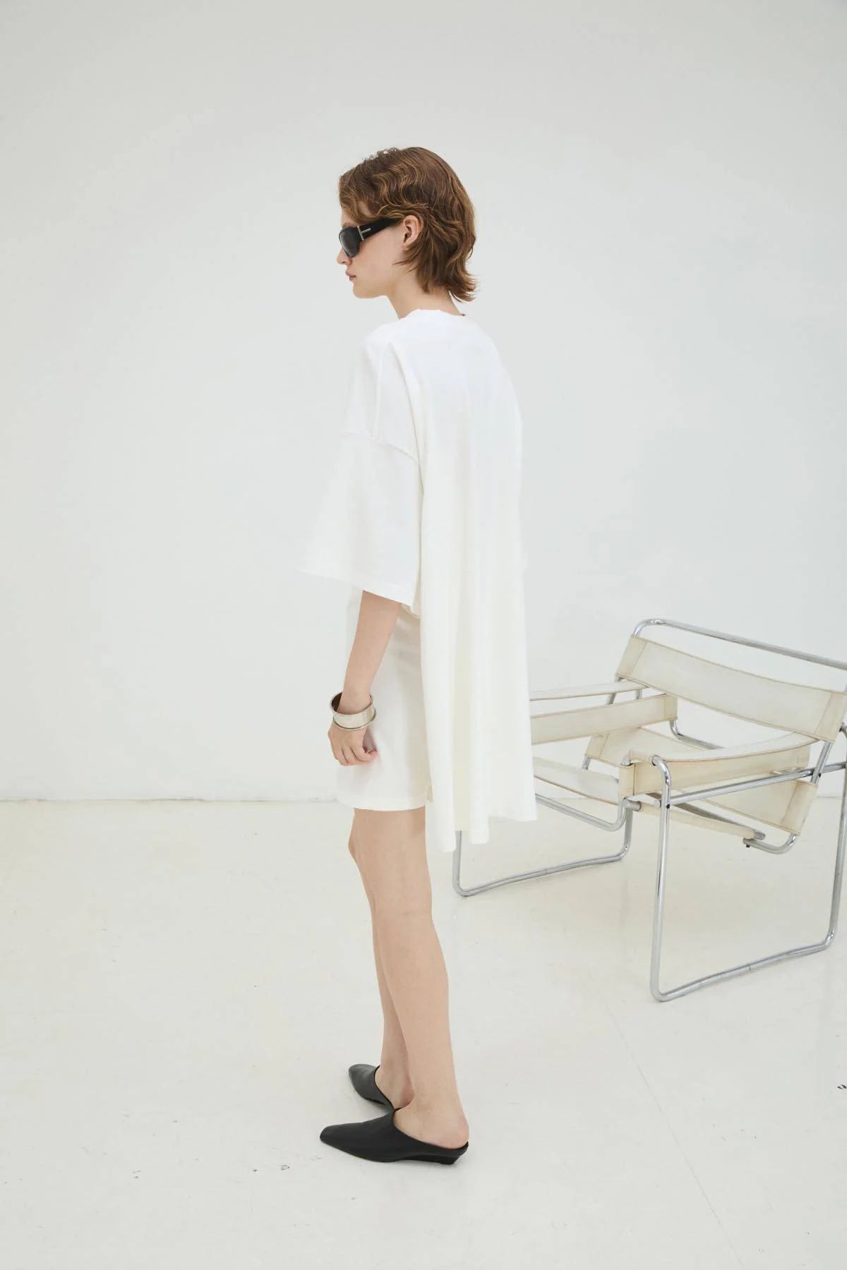 The Tee Dress in White by La Piscine