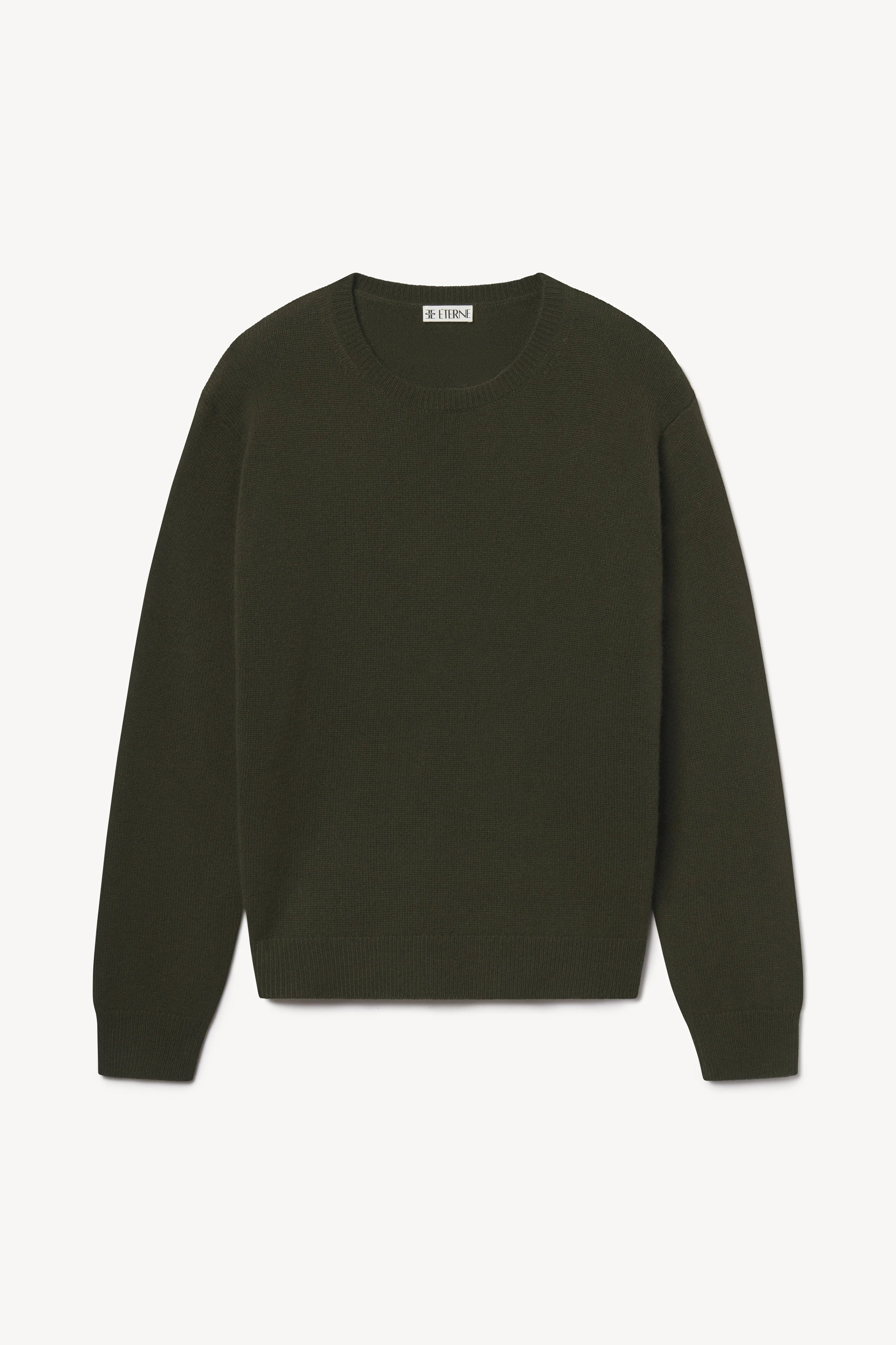 Éterne James Cashmere Sweater in Moss Green