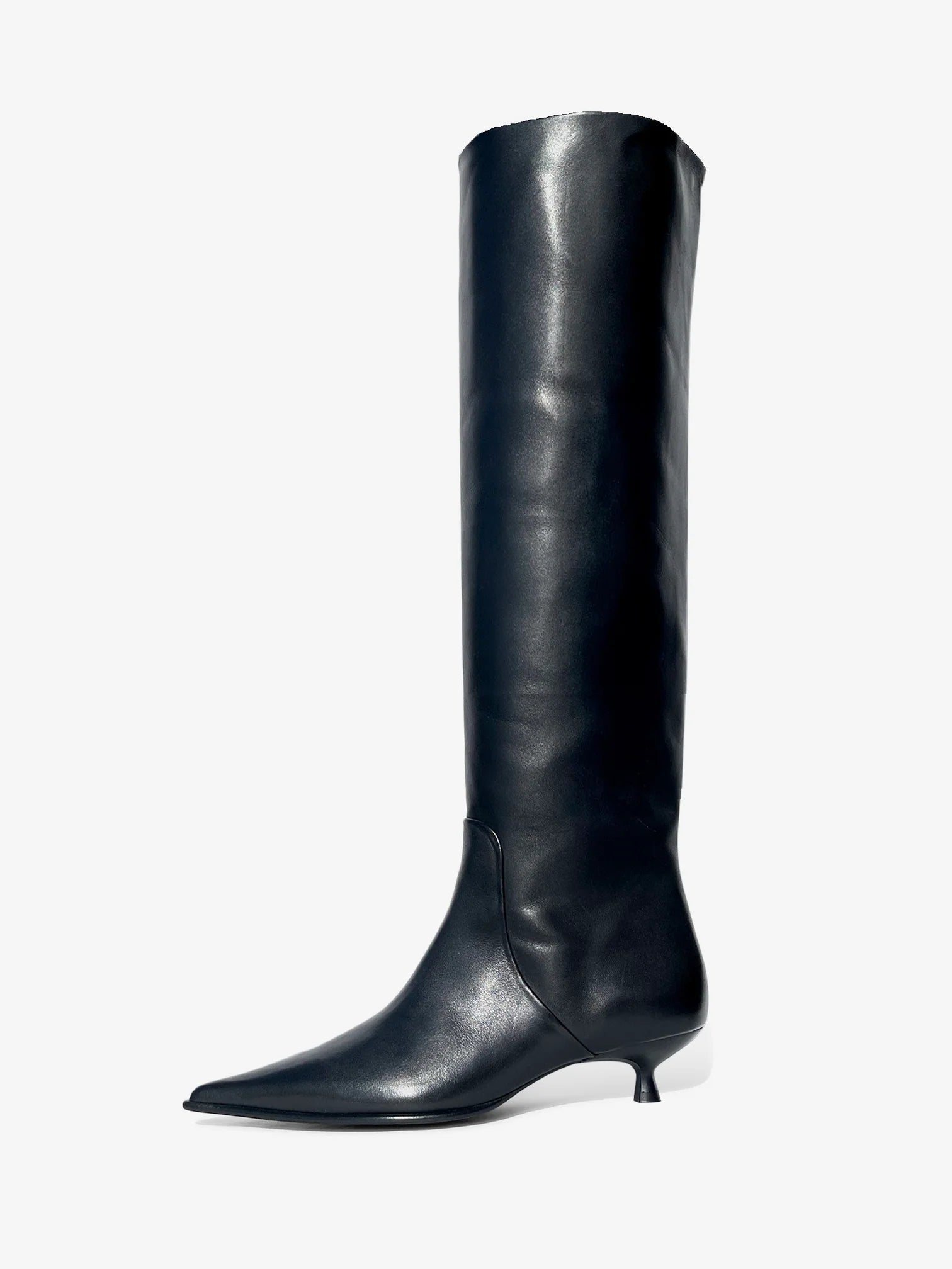 Preorder - The Roaring Kitten Heel Knee-High Boot in Black