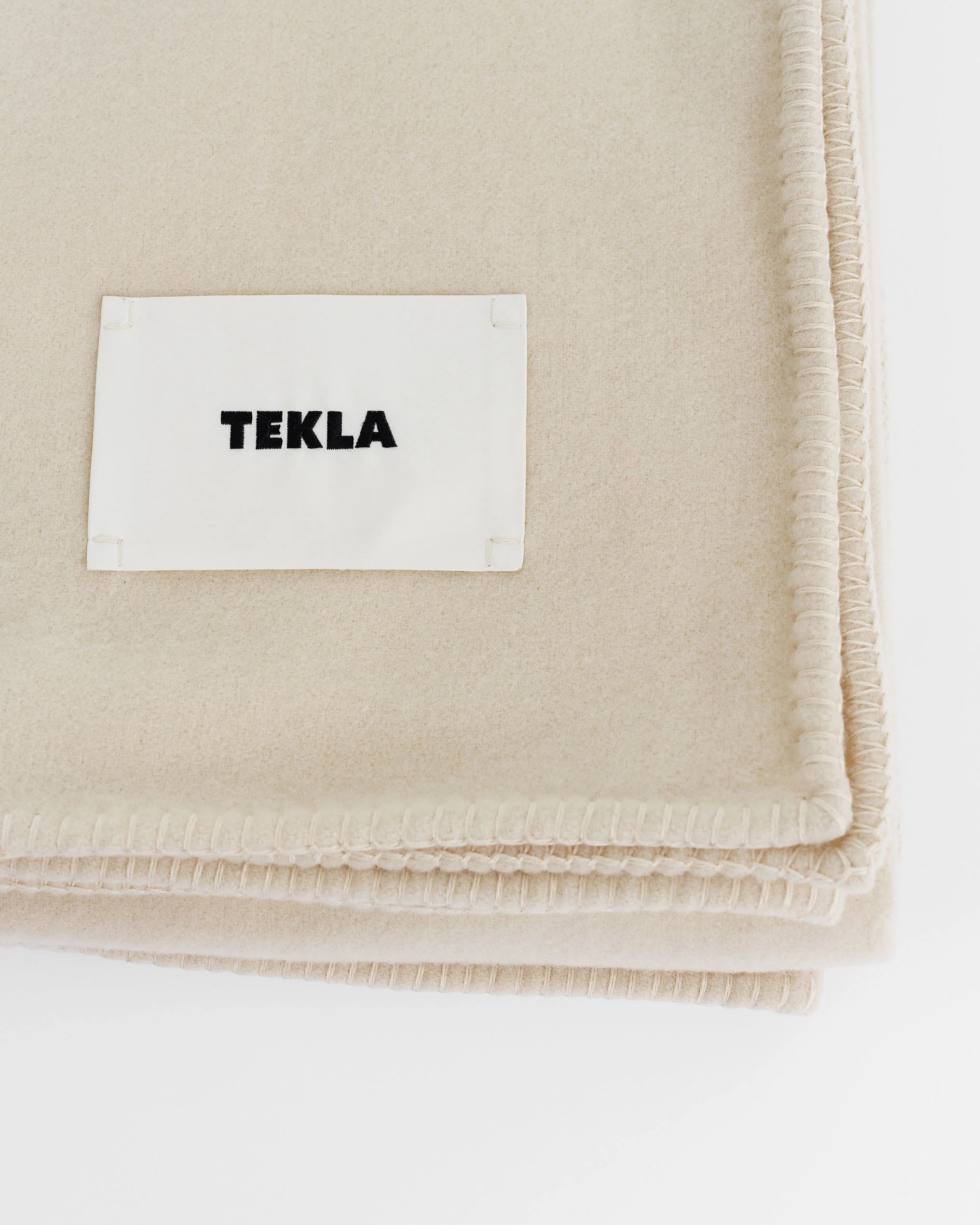 Tekla Lambswool Blanket in Snow