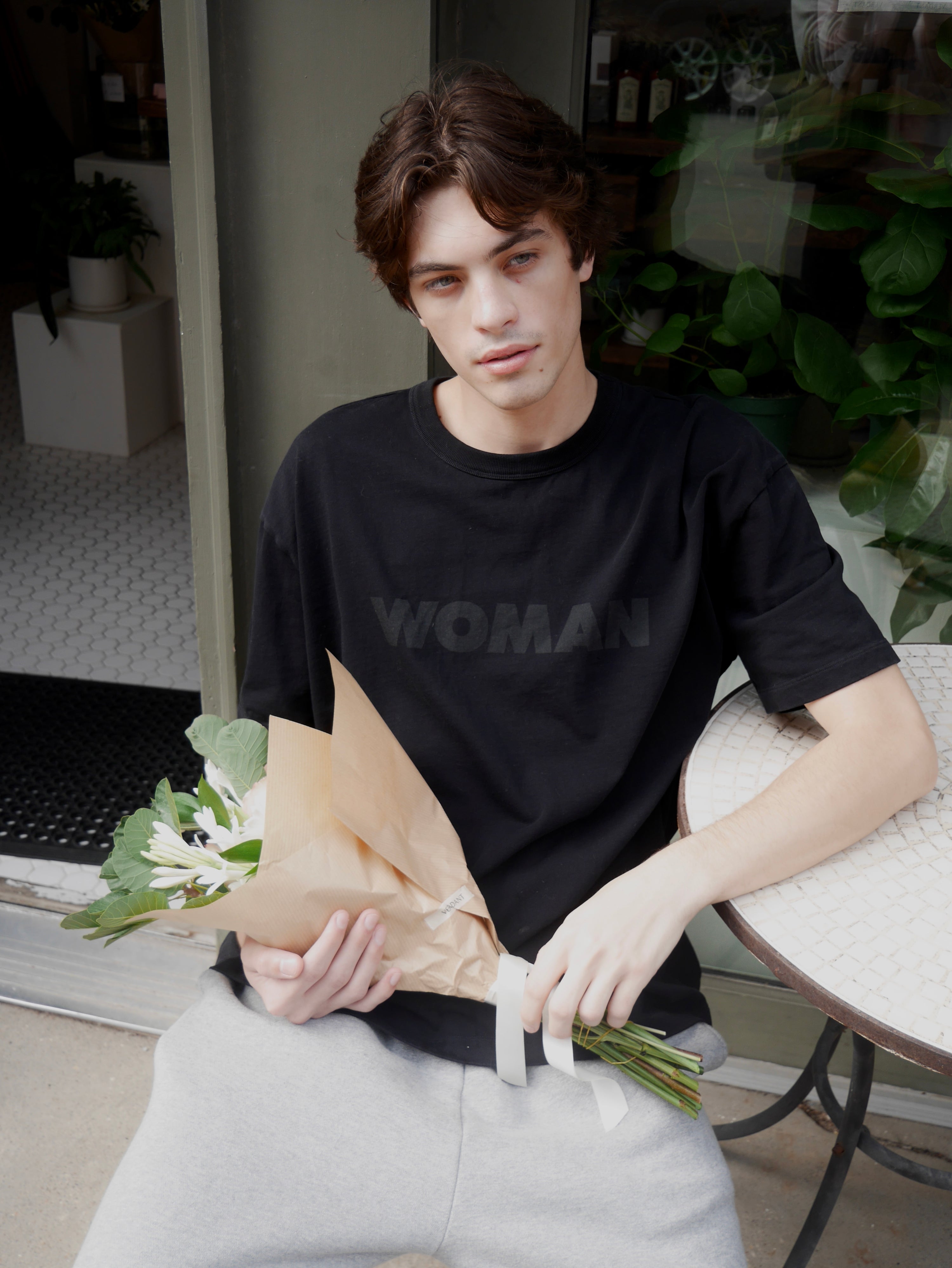 The Woman Tee in Black