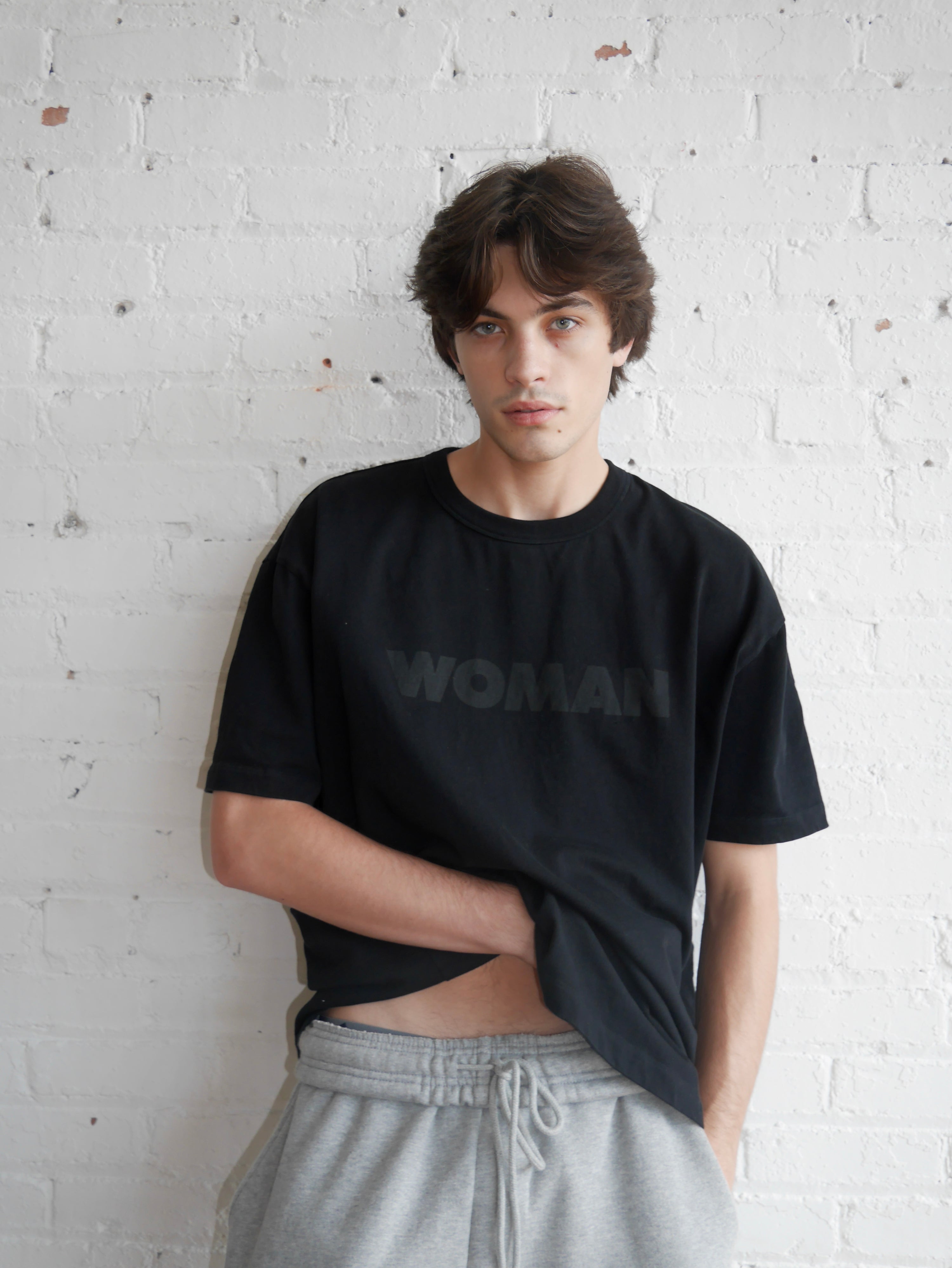 The Woman Tee in Black