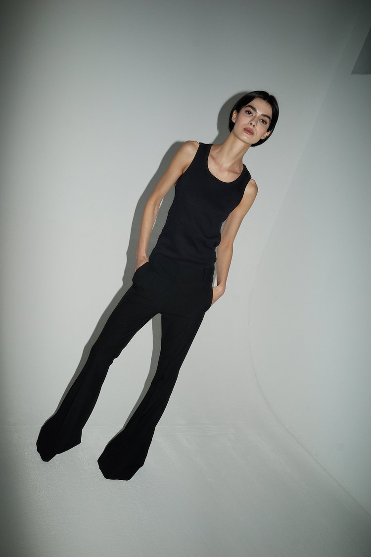 Studio Cut Black Flared Pants