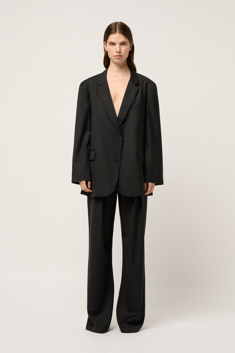 Michael Lo Sordo Oversized Boyfriend Blazer in Black