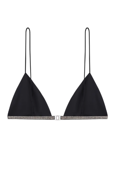 Nué Rosie Silk Bra in Black