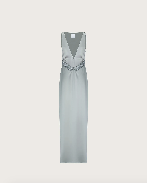 Bevza Vest Dress in Steel Grey