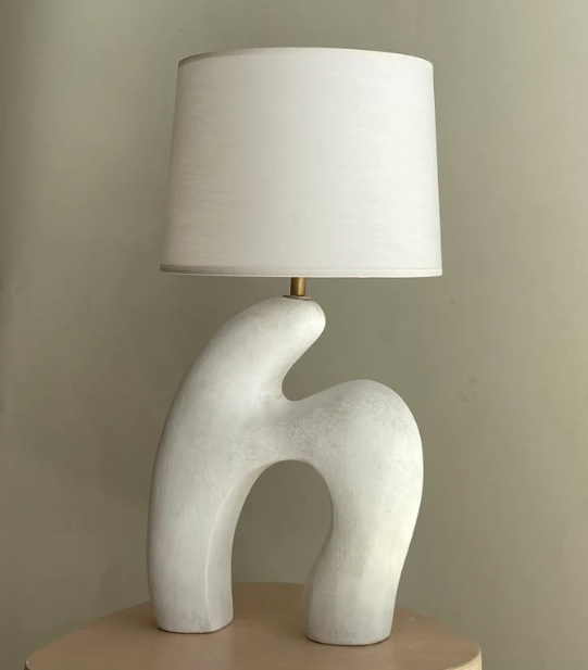 Aysun Ay Sculptural White Ceramic Table Lamp