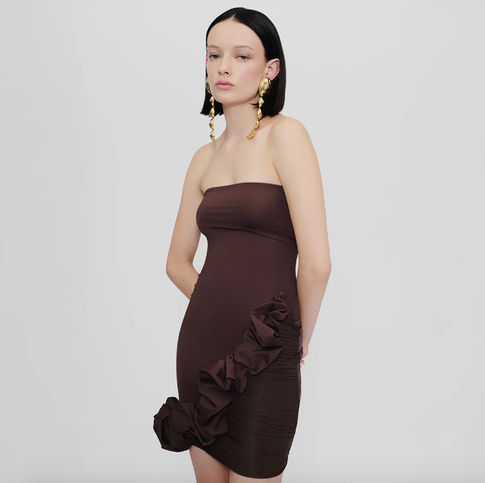 Maygel Coronel Chari Dress in Brown