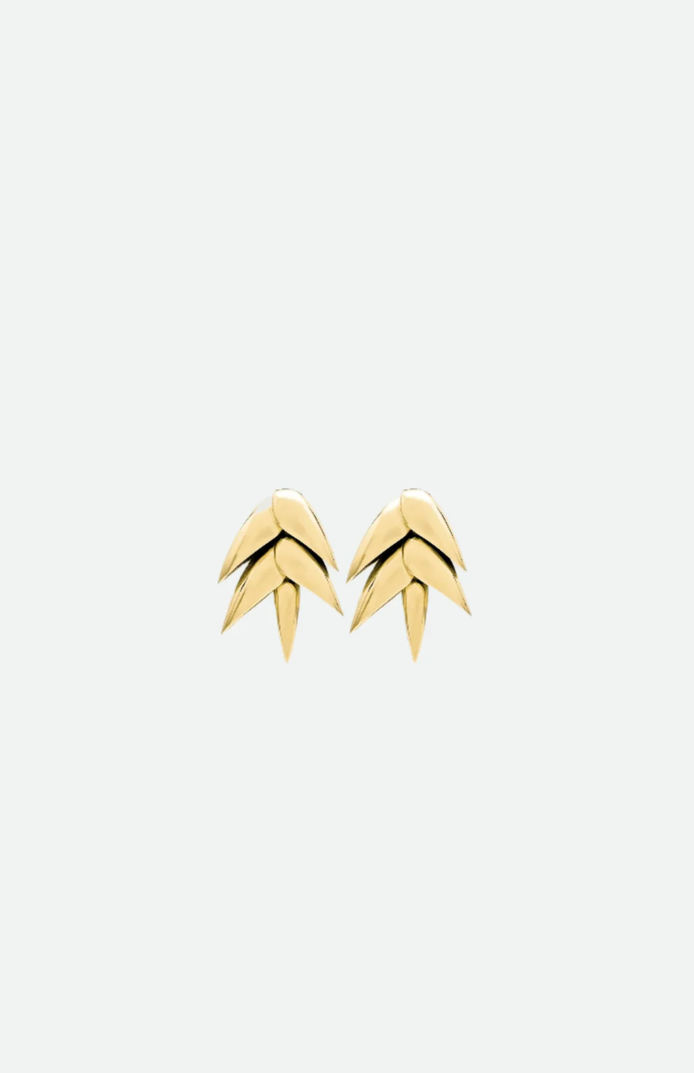 Mini Spikelet Earrings in Gold