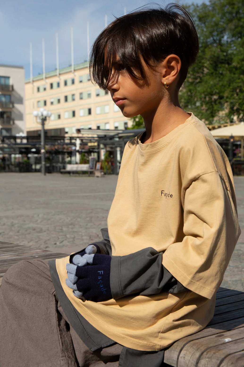 Façade Vanadis Wide SS Tee in Caramel