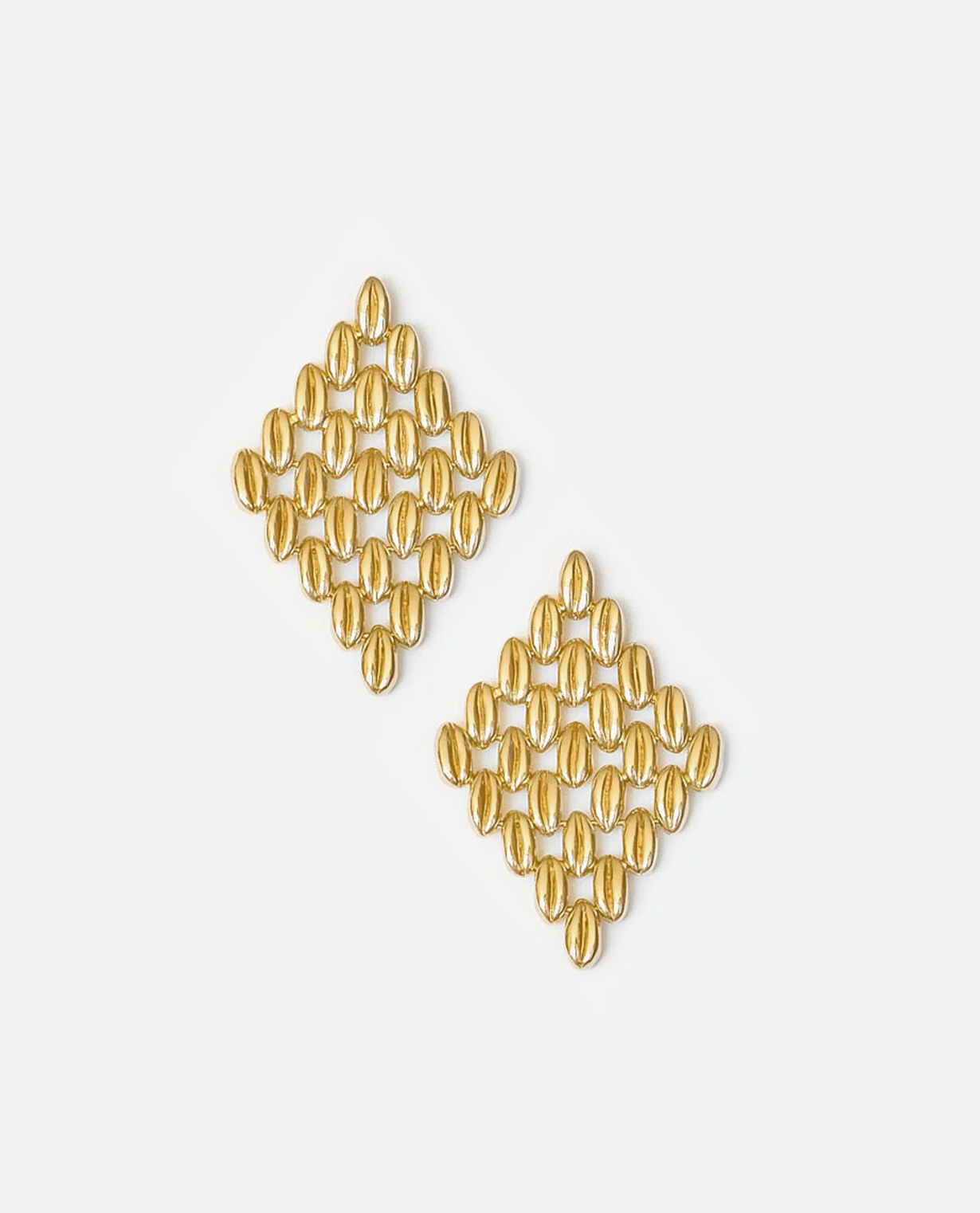 Bevza Grains Big Rhomb Earrings