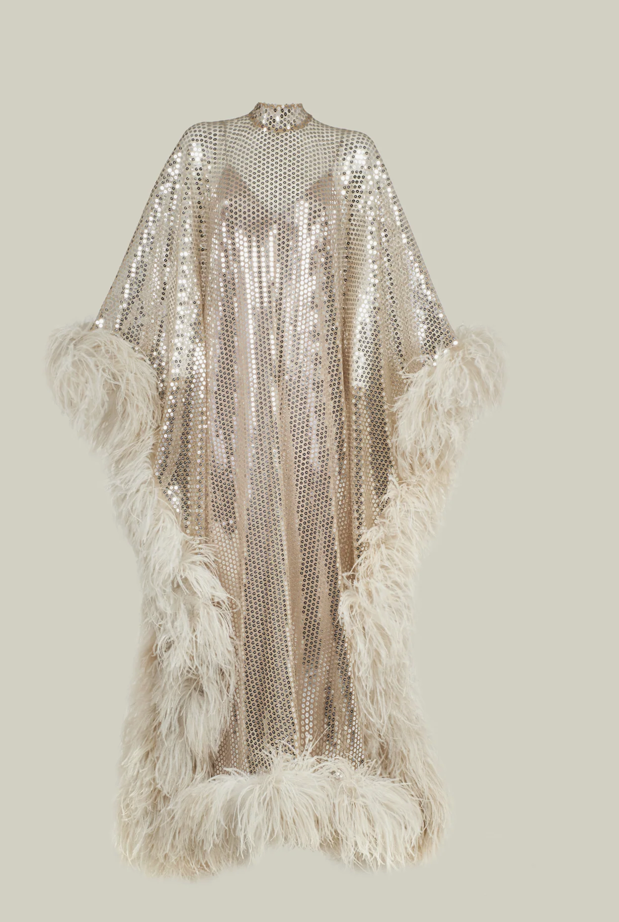 Taller Marmo Casta Diva Disco! Kaftan in Silver