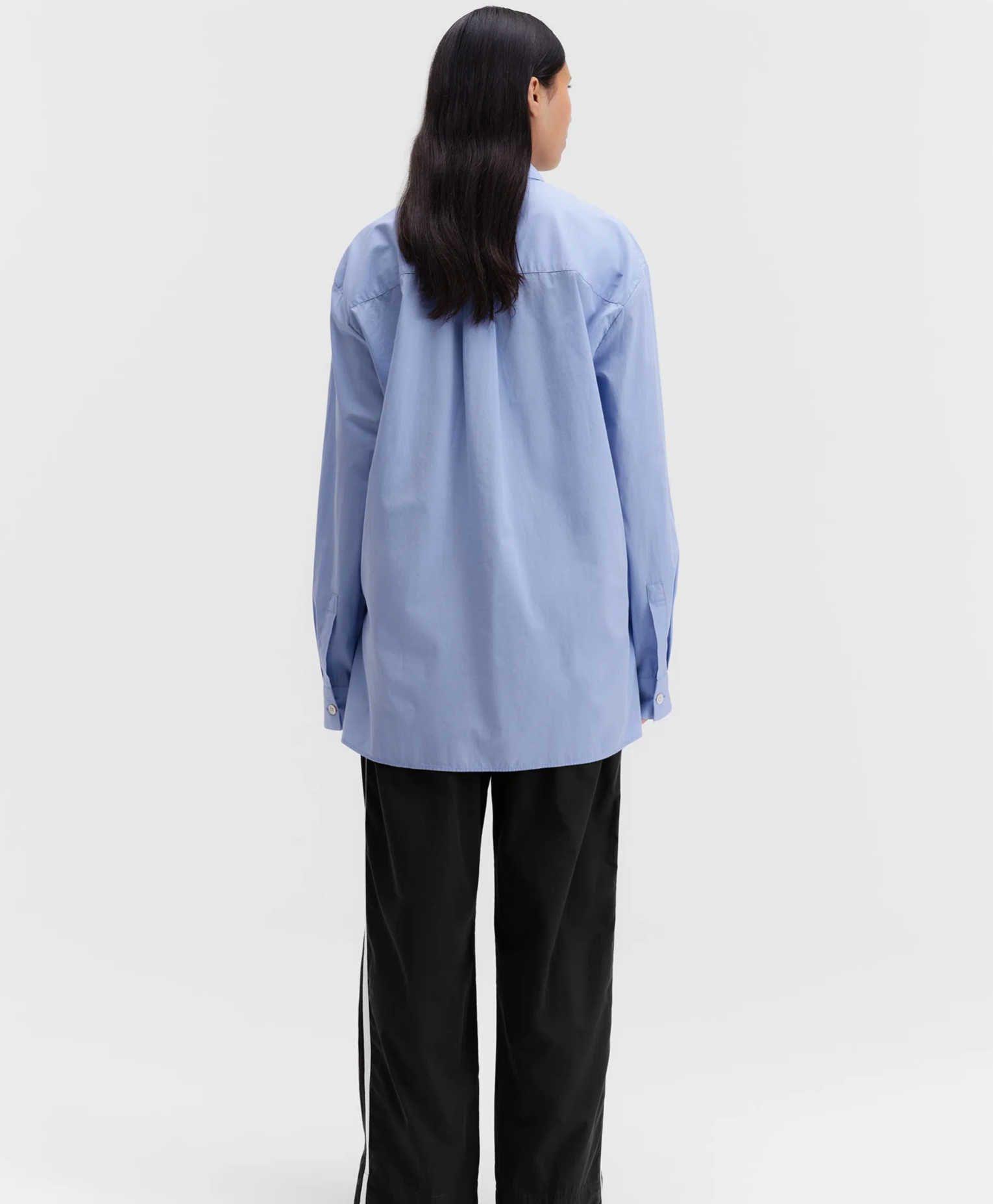The Relaxed Long-Sleeved Shirt in Cornflower Blue by Tekla