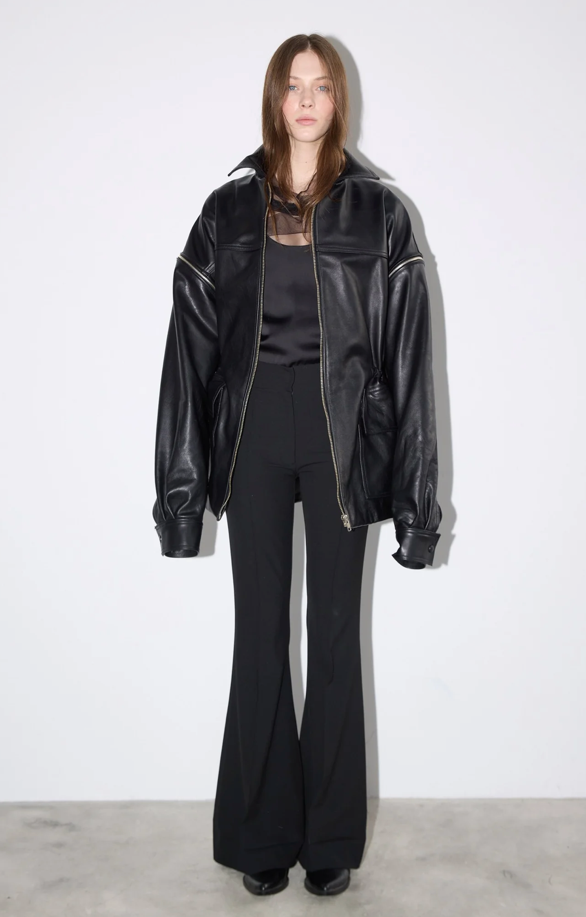 The Maxi Leather Parka by Studio Cut
