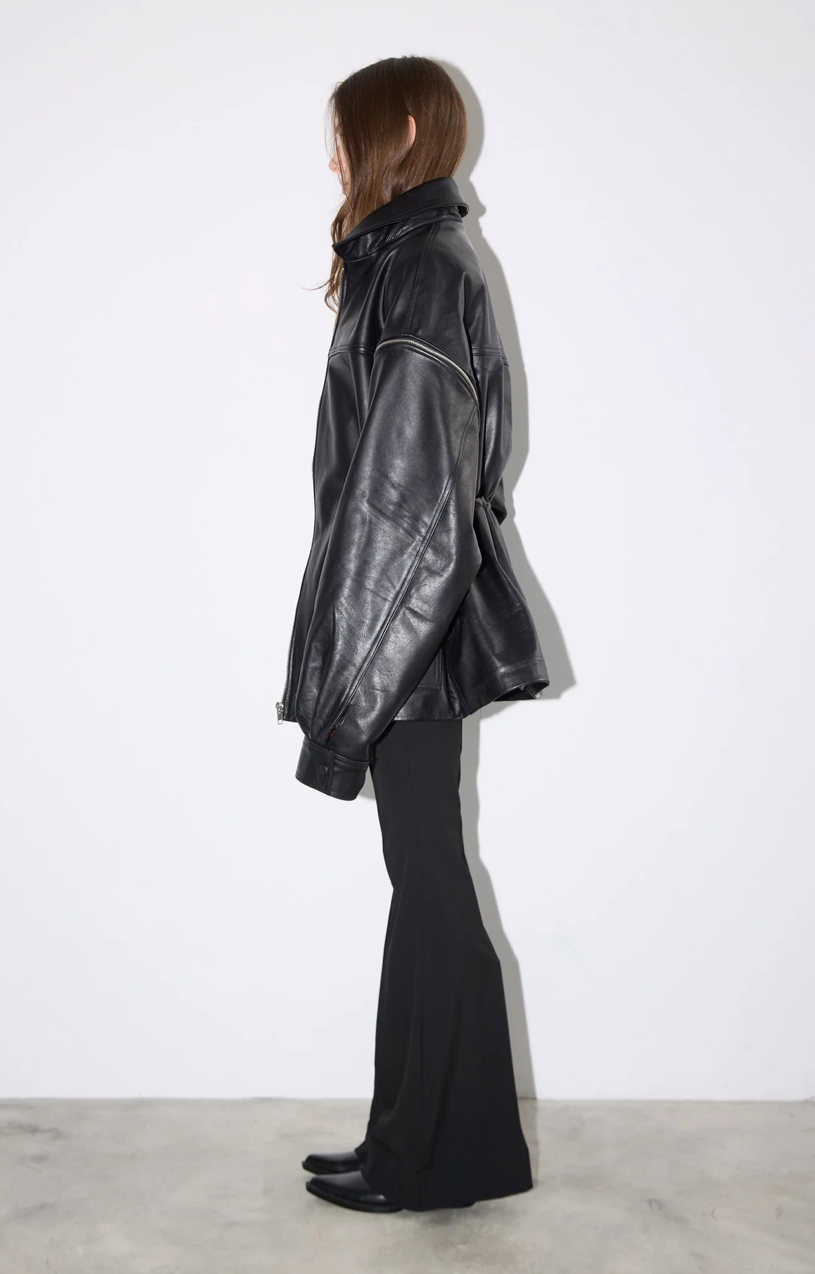 The Maxi Leather Parka by Studio Cut