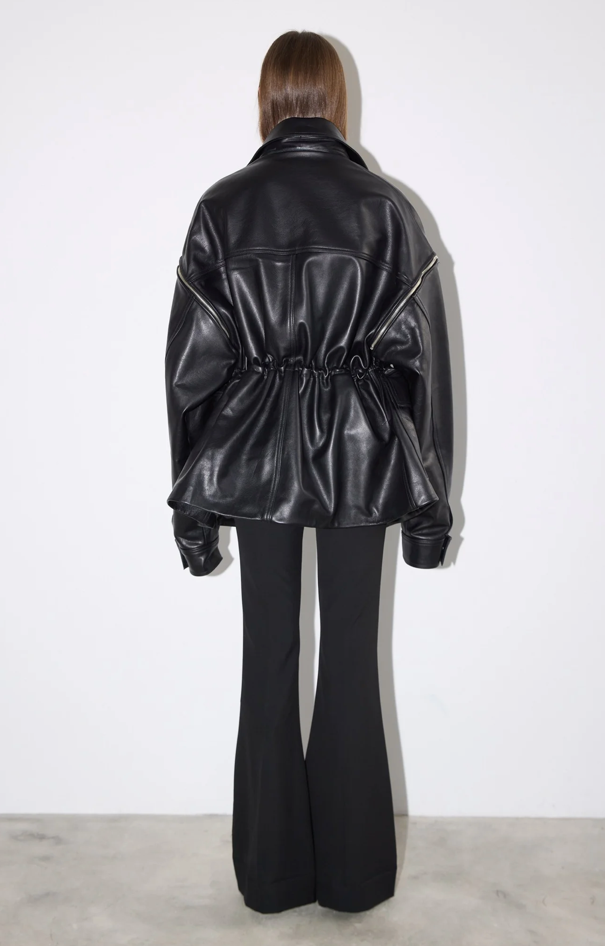 The Maxi Leather Parka by Studio Cut