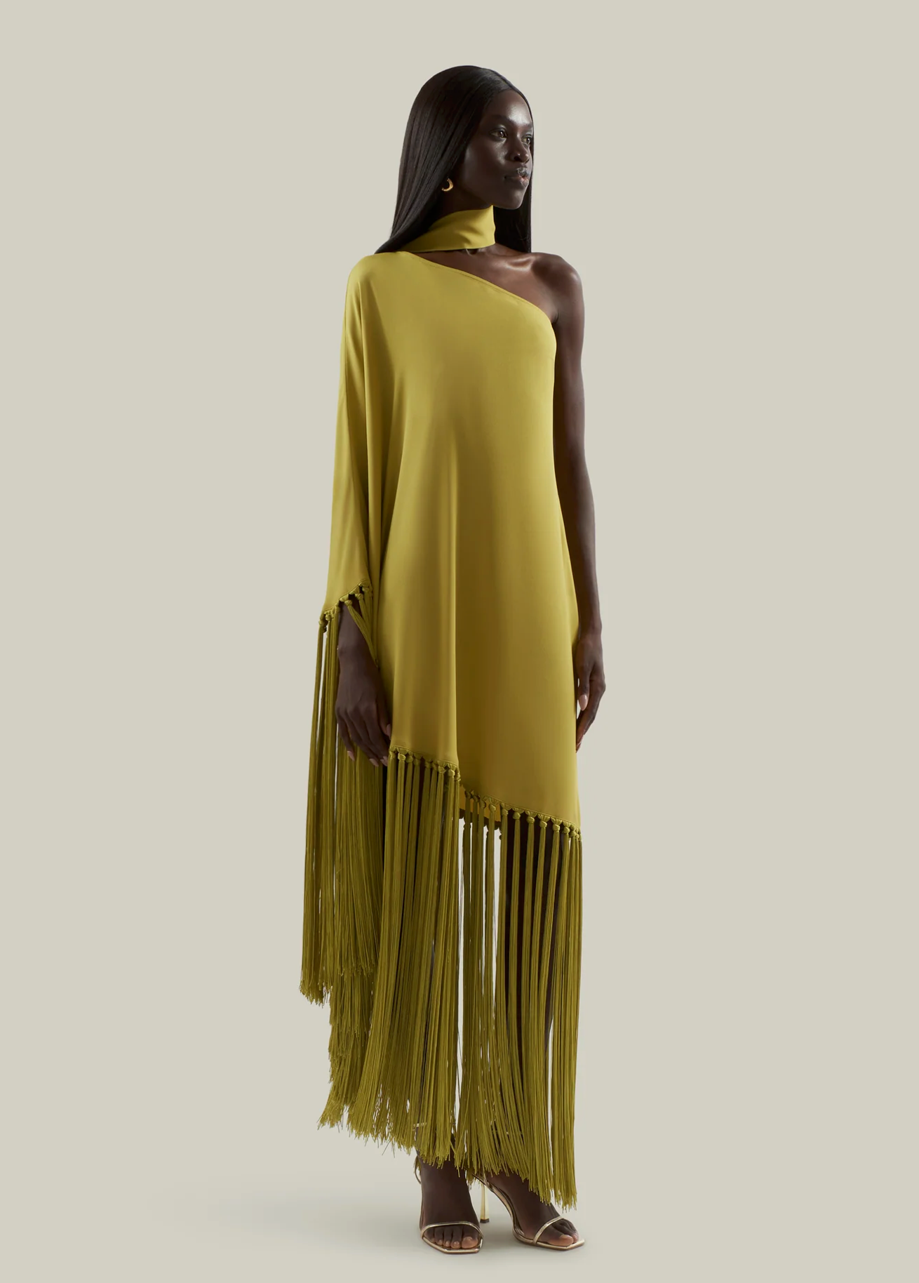 The Gunilla Dress in Gold Kiwi by Taller Marmo